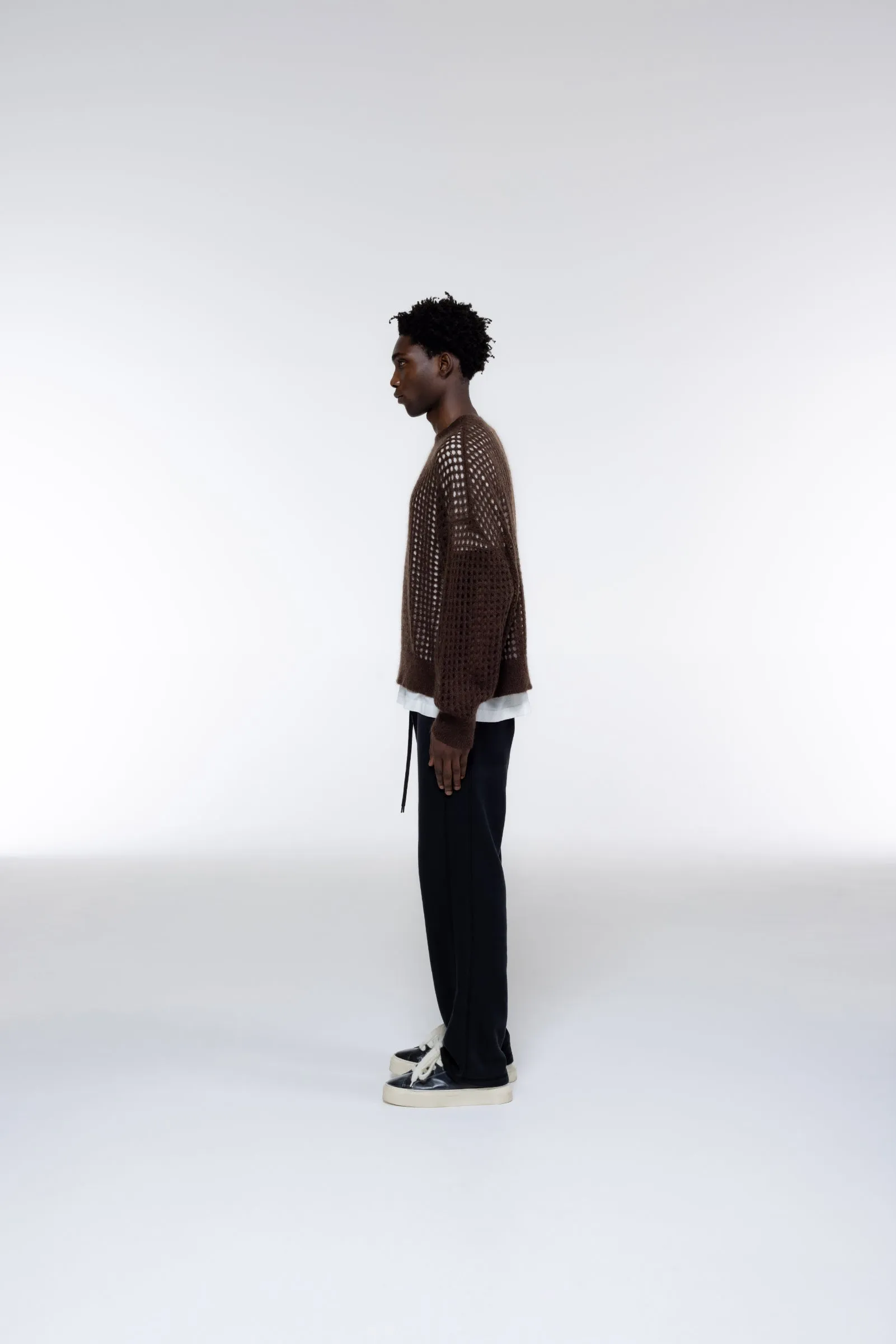 OPEN WEAVE KNIT SWEATSHIRT sold by Cole Buxton product image thumbnail 3