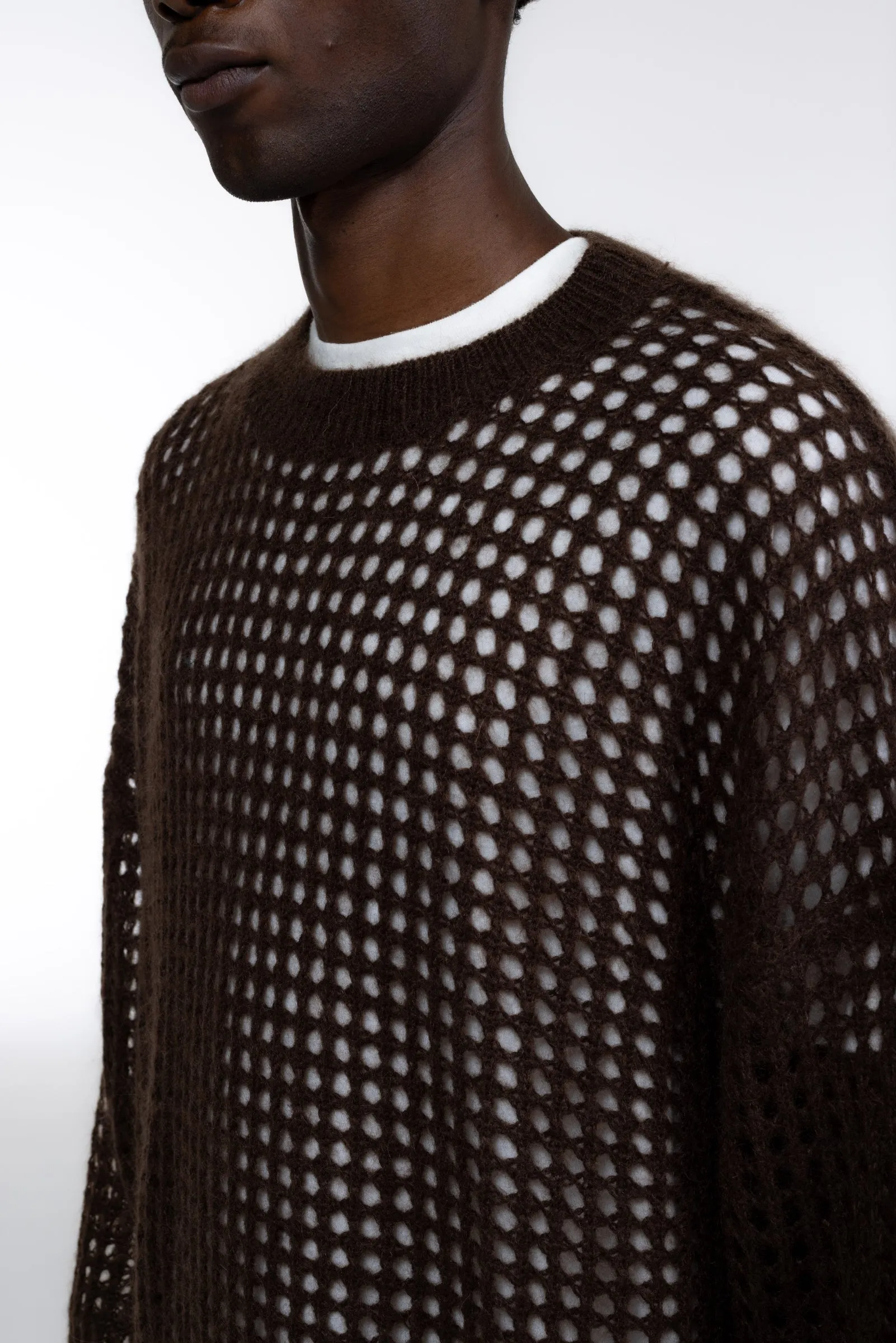OPEN WEAVE KNIT SWEATSHIRT sold by Cole Buxton product image thumbnail 4