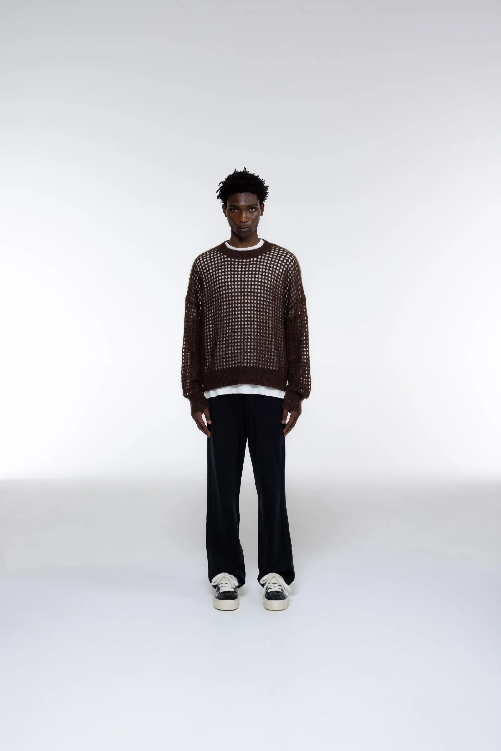 OPEN WEAVE KNIT SWEATSHIRT sold by Cole Buxton product image thumbnail 2