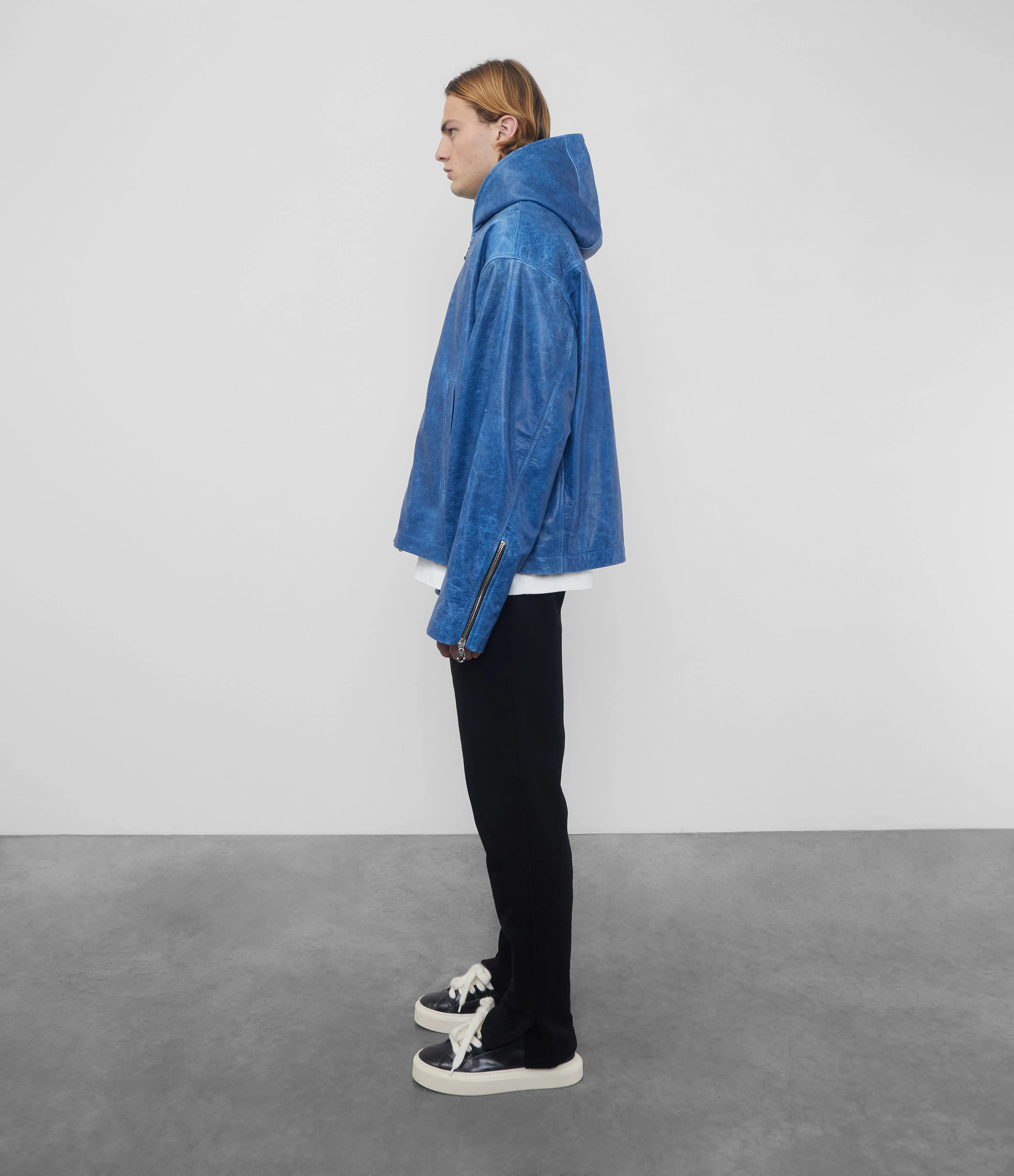 CB HOODED LEATHER JACKET sold by Cole Buxton product image thumbnail 5