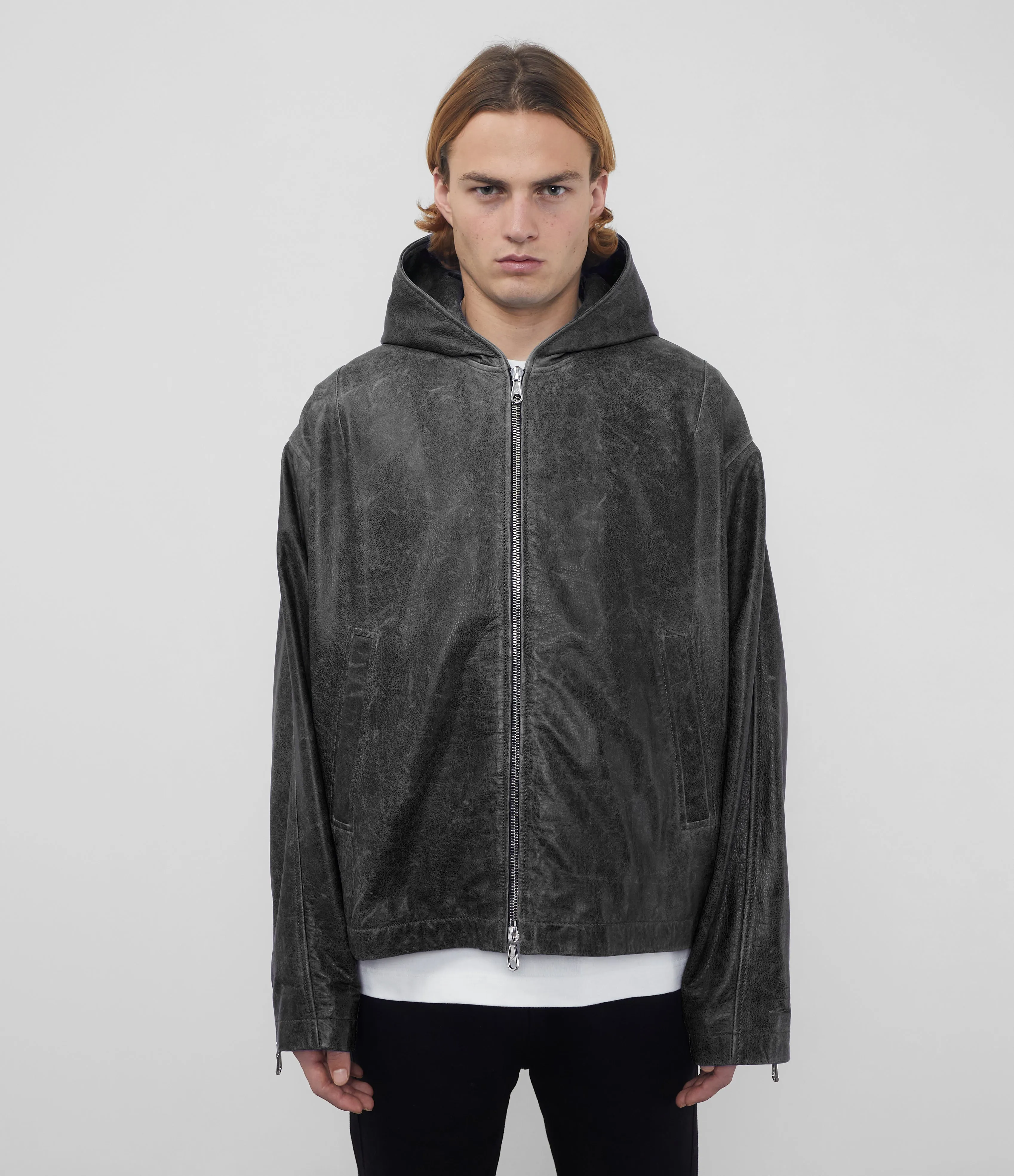 CB HOODED LEATHER JACKET sold by Cole Buxton product image thumbnail 3