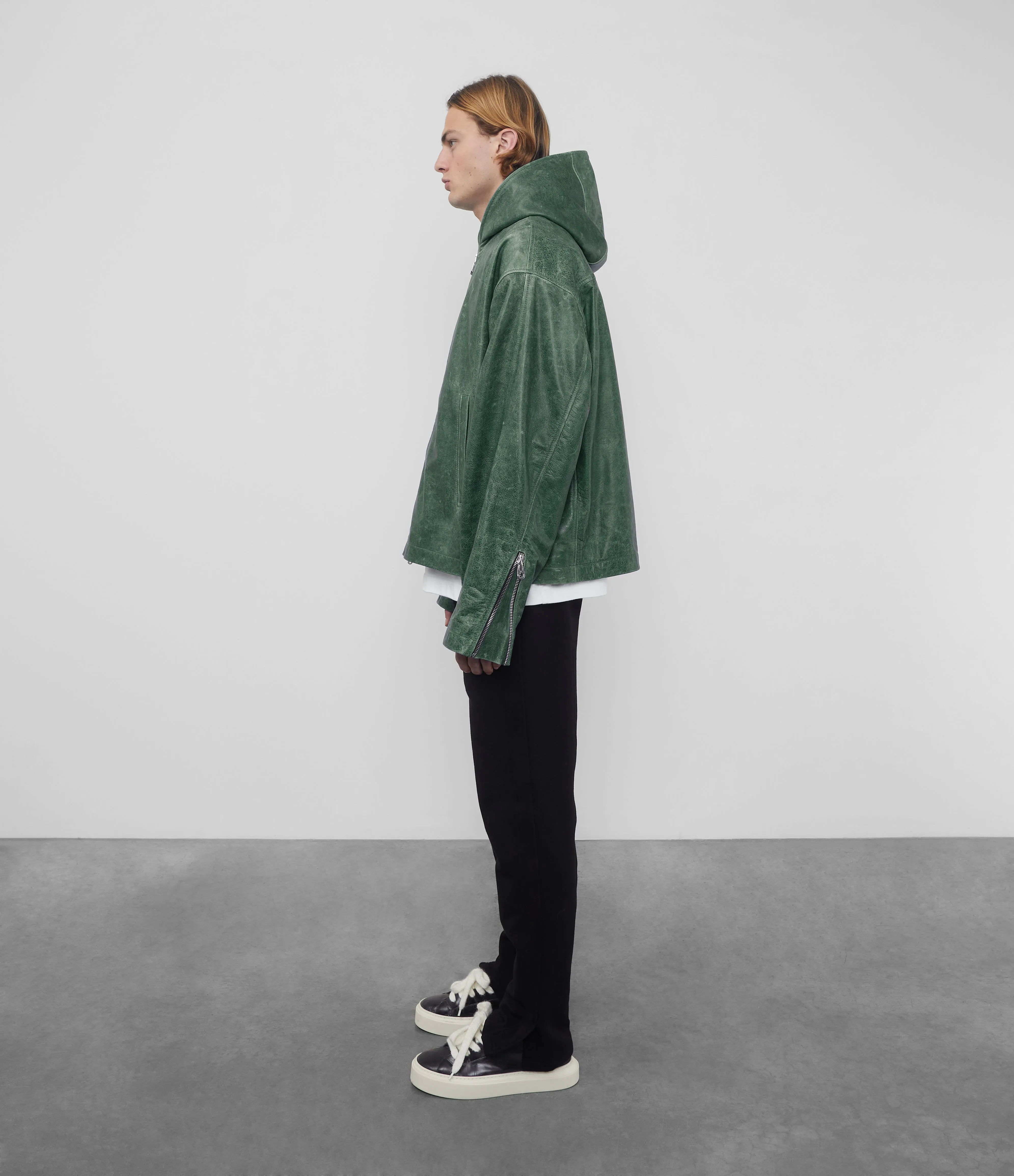 CB HOODED LEATHER JACKET sold by Cole Buxton product image thumbnail 5