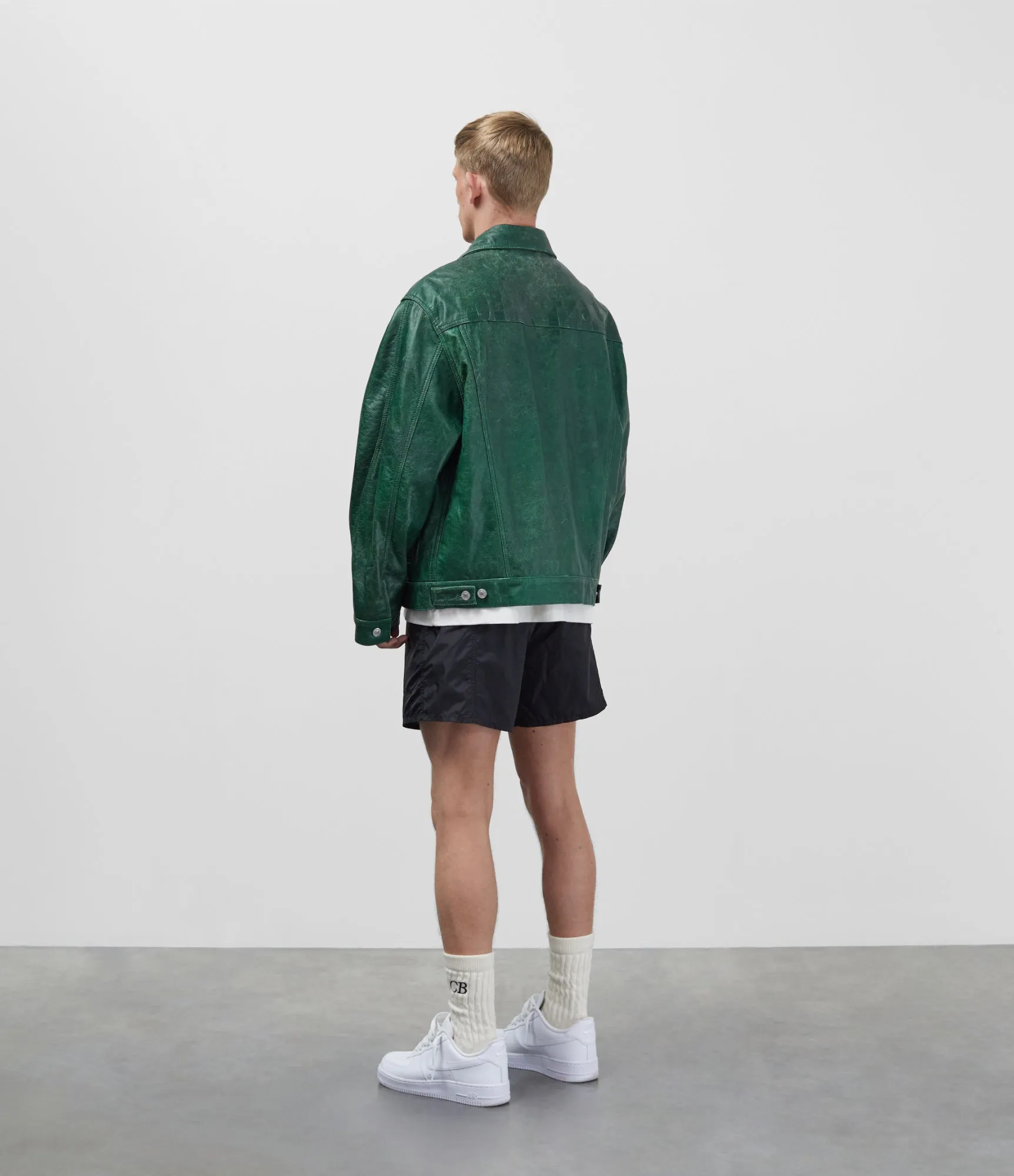 CB CRACKED LEATHER TRUCKER sold by Cole Buxton product image thumbnail 5