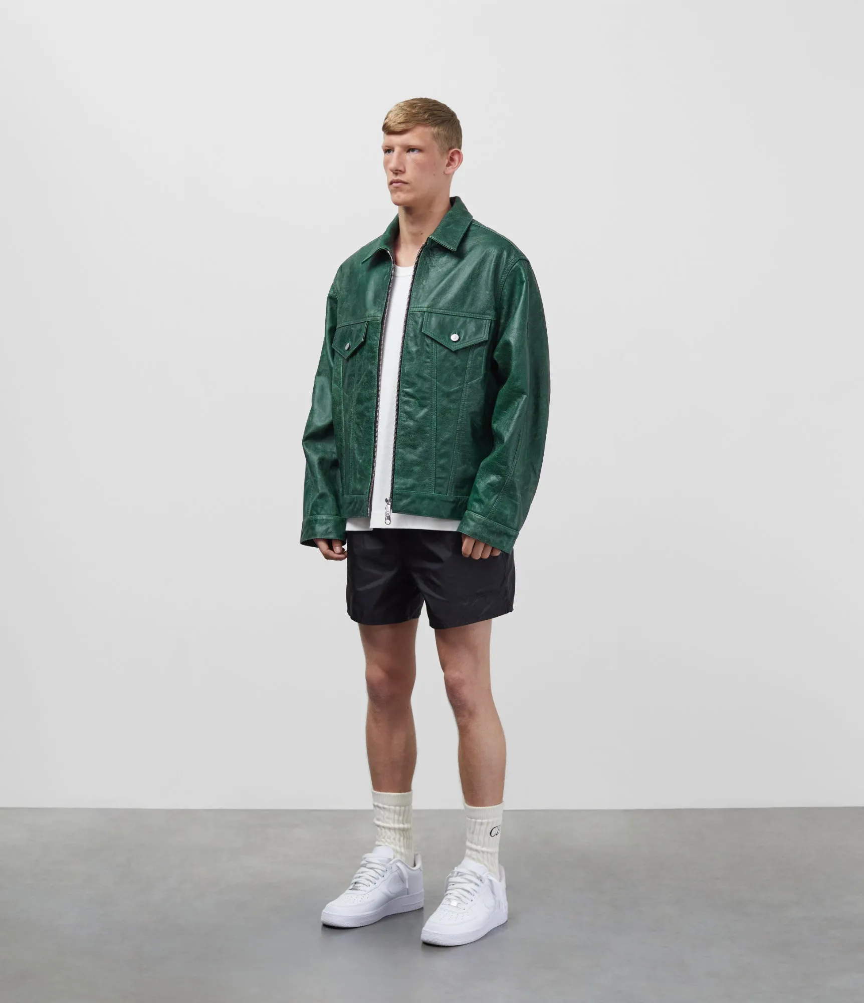 CB CRACKED LEATHER TRUCKER sold by Cole Buxton product image thumbnail 4