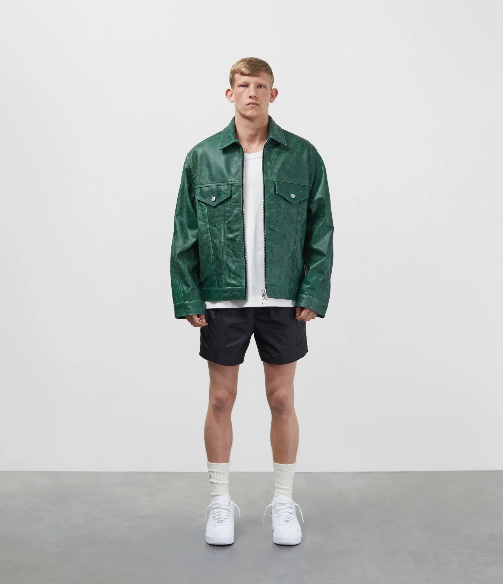 CB CRACKED LEATHER TRUCKER sold by Cole Buxton product image thumbnail 2