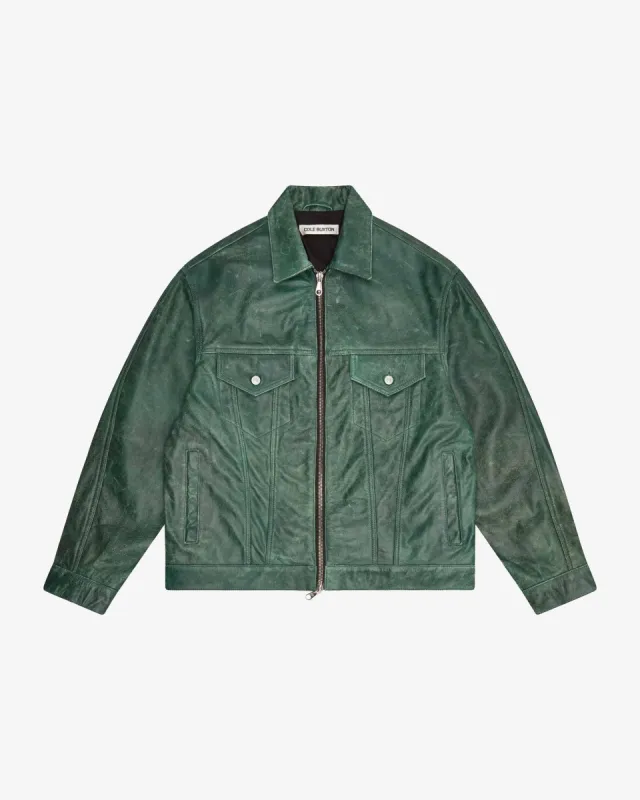 CB CRACKED LEATHER TRUCKER sold by Cole Buxton