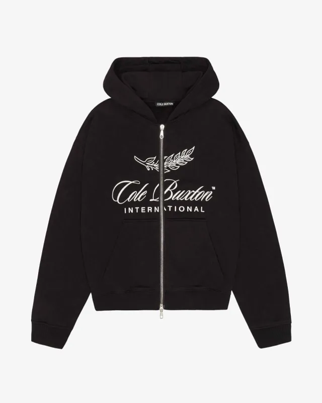 College Patch Zip-Up Hoodie in Blue | Parallel
