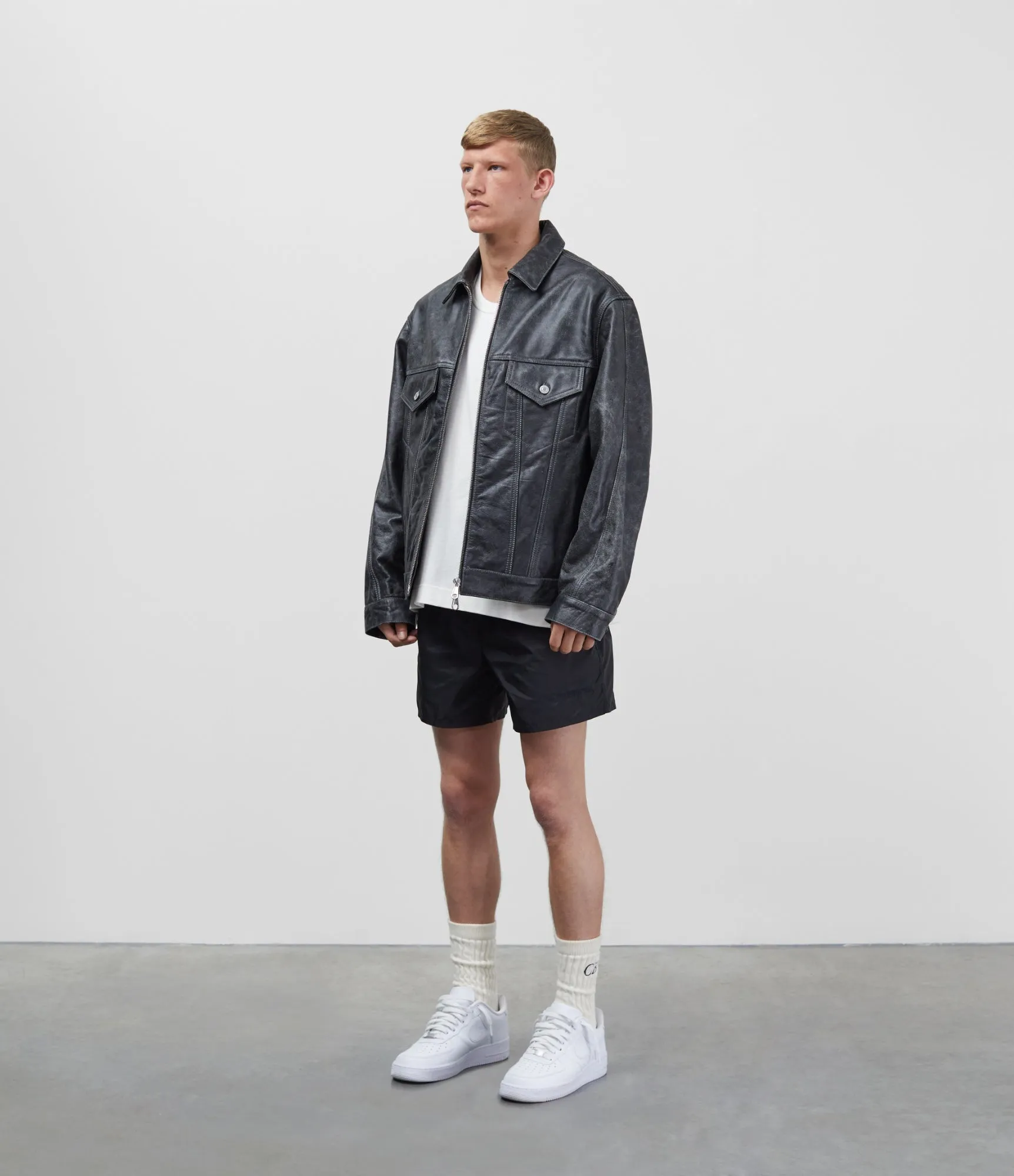 CB CRACKED LEATHER TRUCKER sold by Cole Buxton product image thumbnail 4