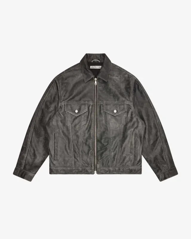 CB CRACKED LEATHER TRUCKER sold by Cole Buxton