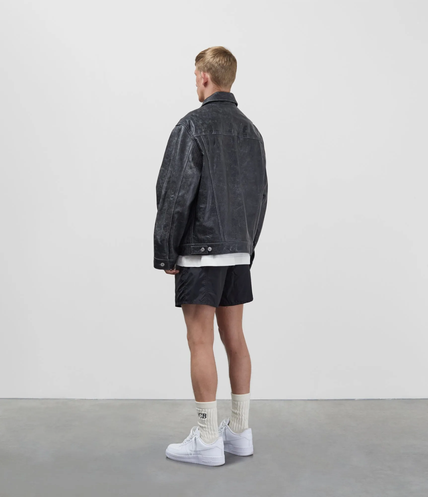 CB CRACKED LEATHER TRUCKER sold by Cole Buxton product image thumbnail 5