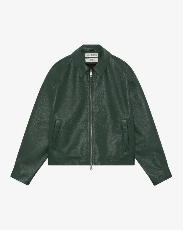 AKIMBO X CB CROC LEATHER JACKET made by Cole Buxton