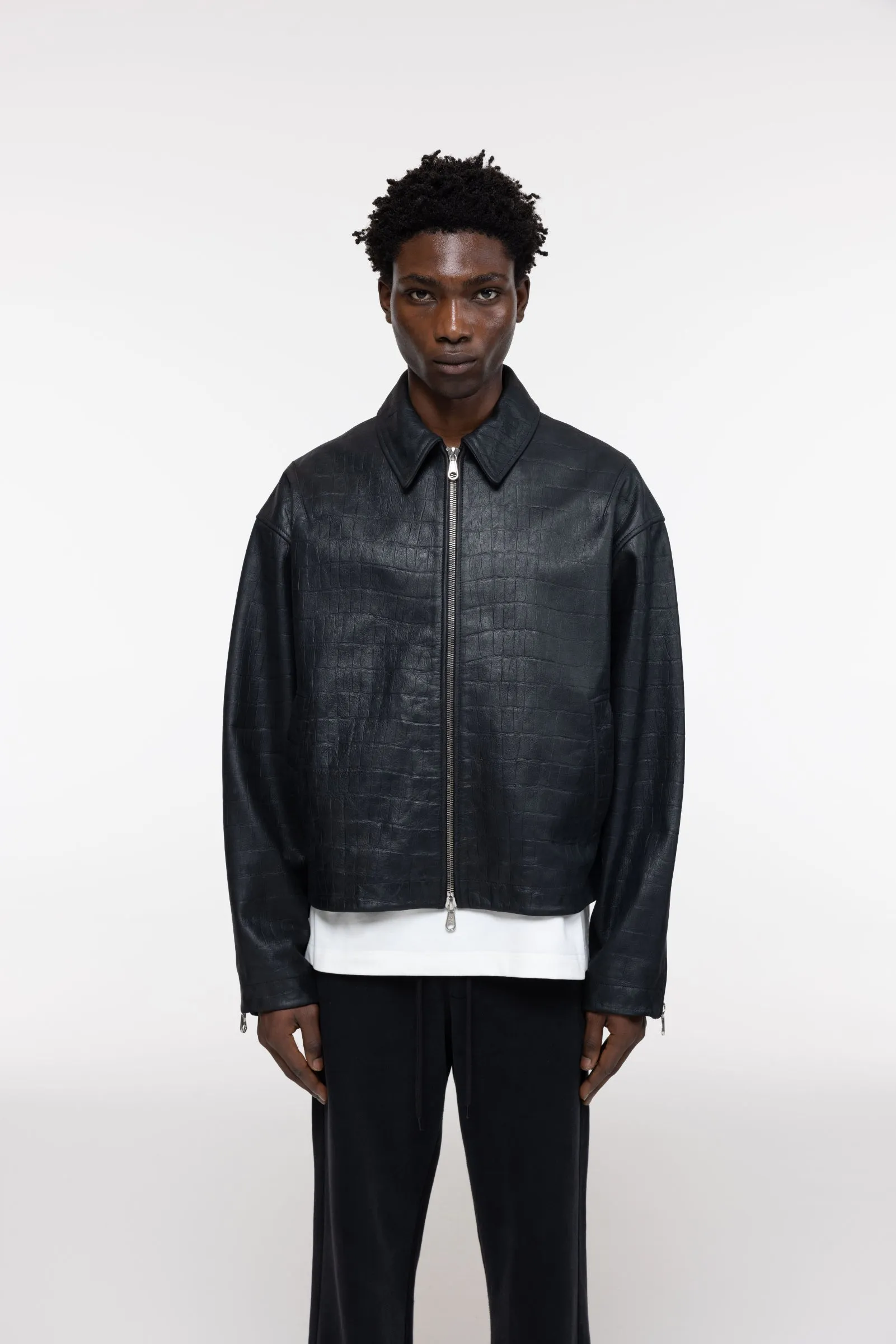 CROC LEATHER JACKET sold by Cole Buxton product image thumbnail 4
