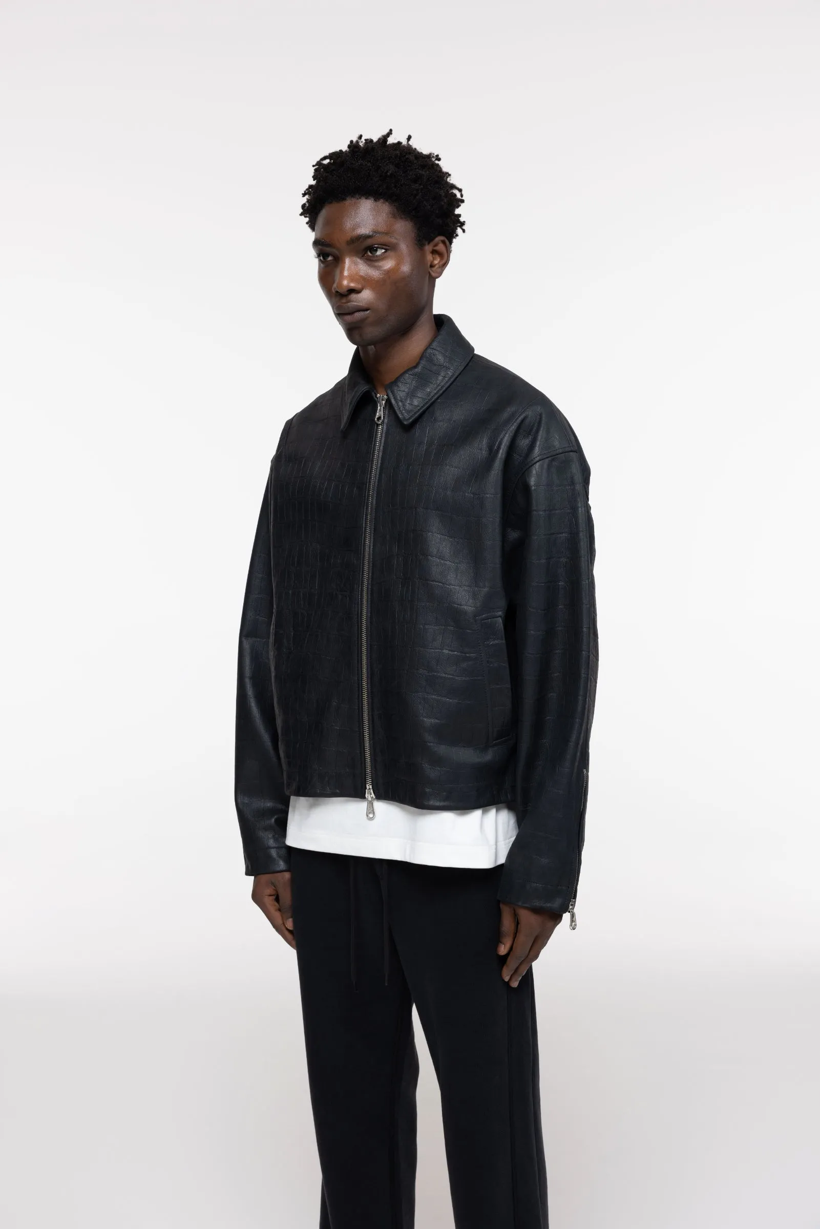 CROC LEATHER JACKET sold by Cole Buxton product image thumbnail 5