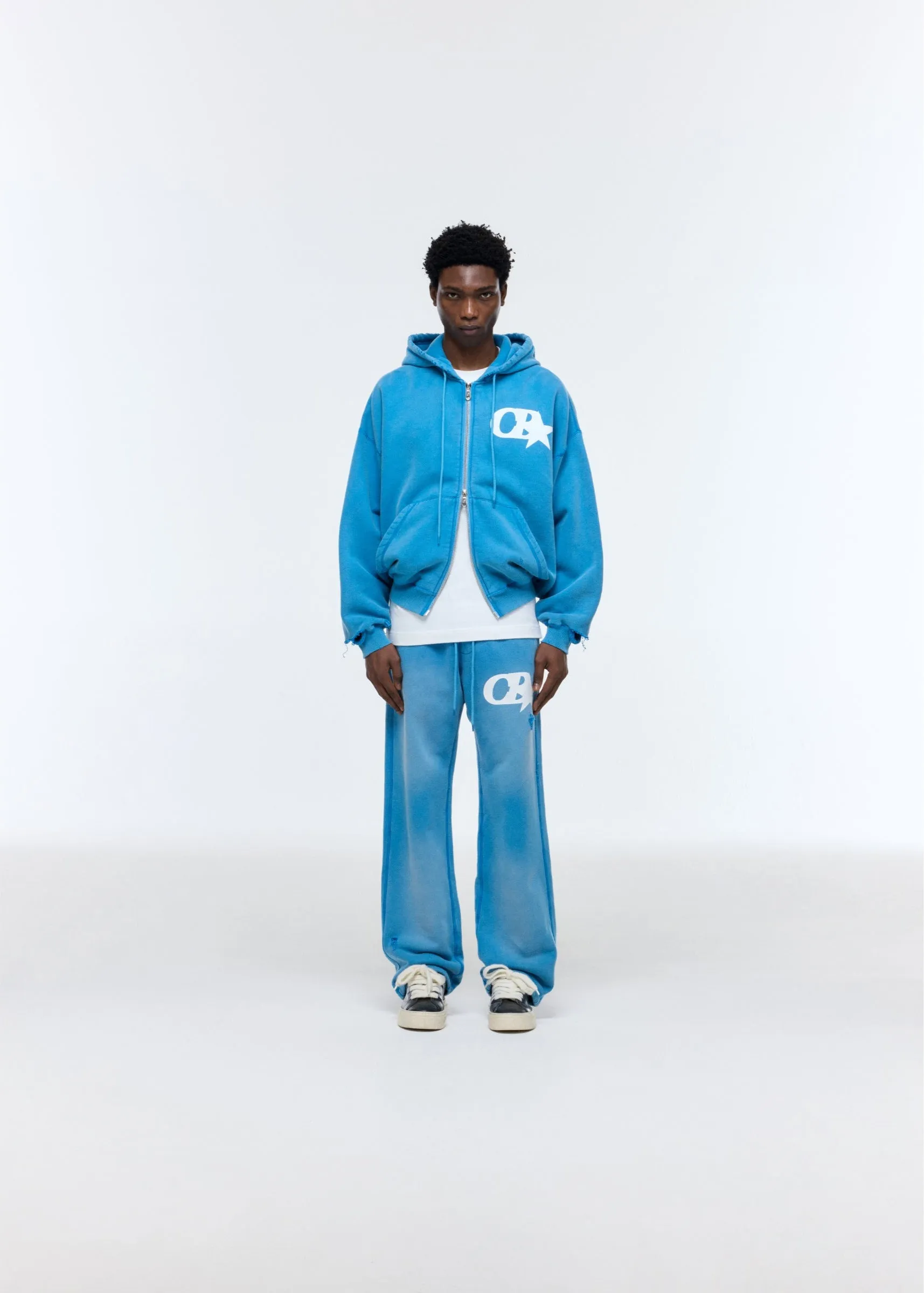 CB STAR DISTRESSED POCKET ZIPPED HOODIE sold by Cole Buxton product image thumbnail 2