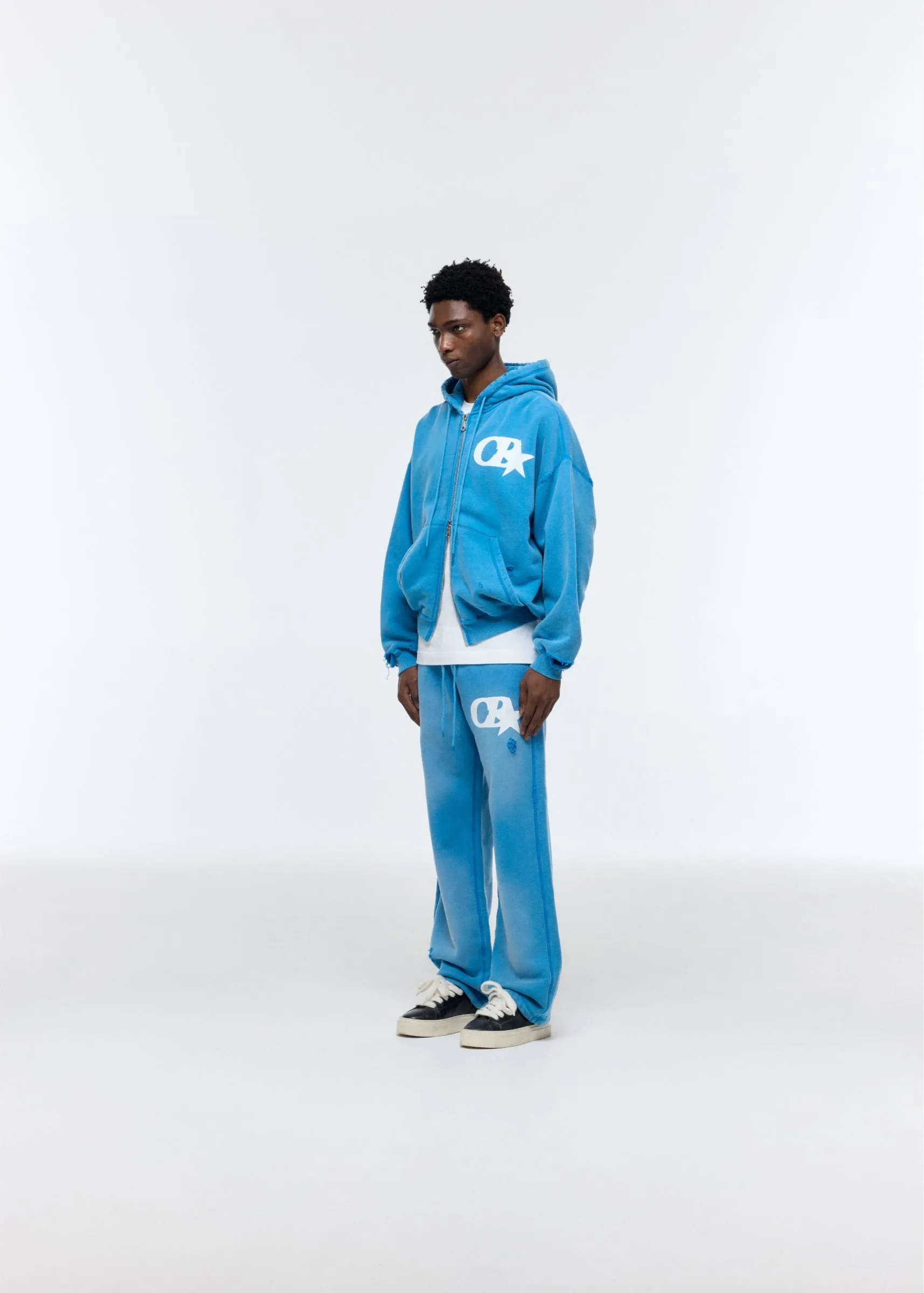 CB STAR DISTRESSED POCKET ZIPPED HOODIE sold by Cole Buxton product image thumbnail 3