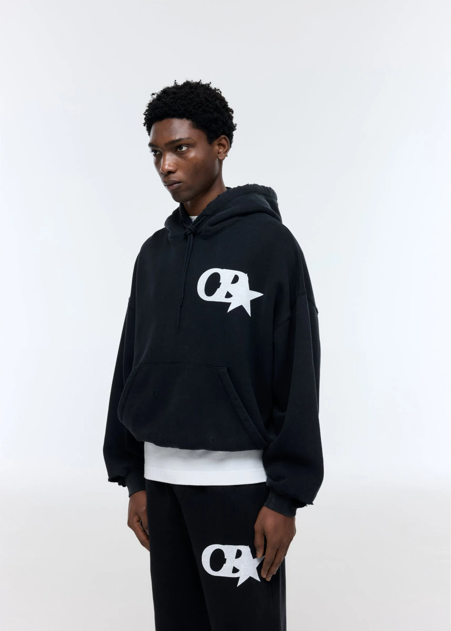 CB STAR DISTRESSED POCKET HOODIE sold by Cole Buxton product image thumbnail 5