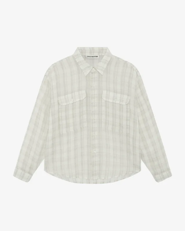 CHECKED SLUBBY SHIRT sold by Cole Buxton