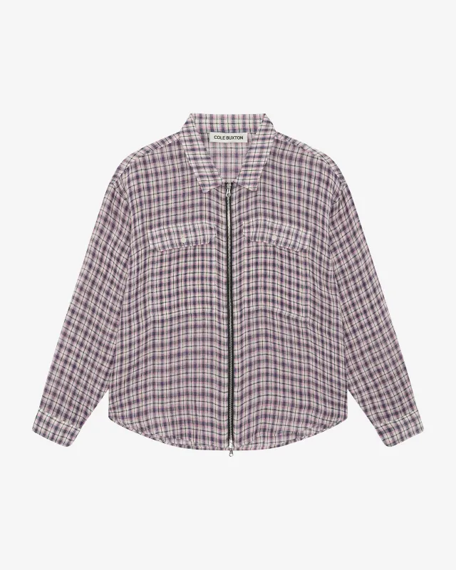 LINEN FLANNEL ZIPPED SHIRT sold by Cole Buxton