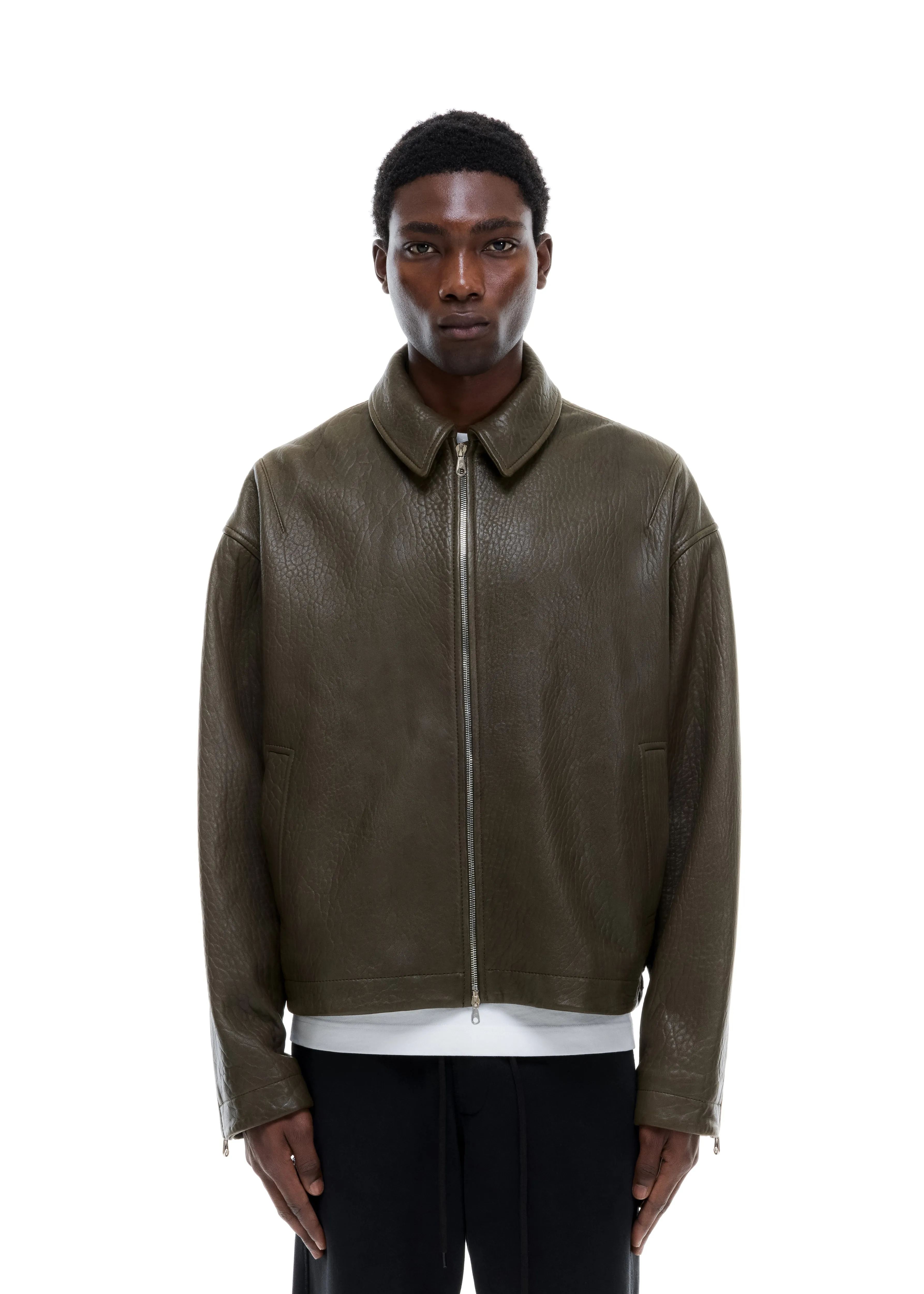 SHRUNKEN LEATHER JACKET sold by Cole Buxton product image thumbnail 5