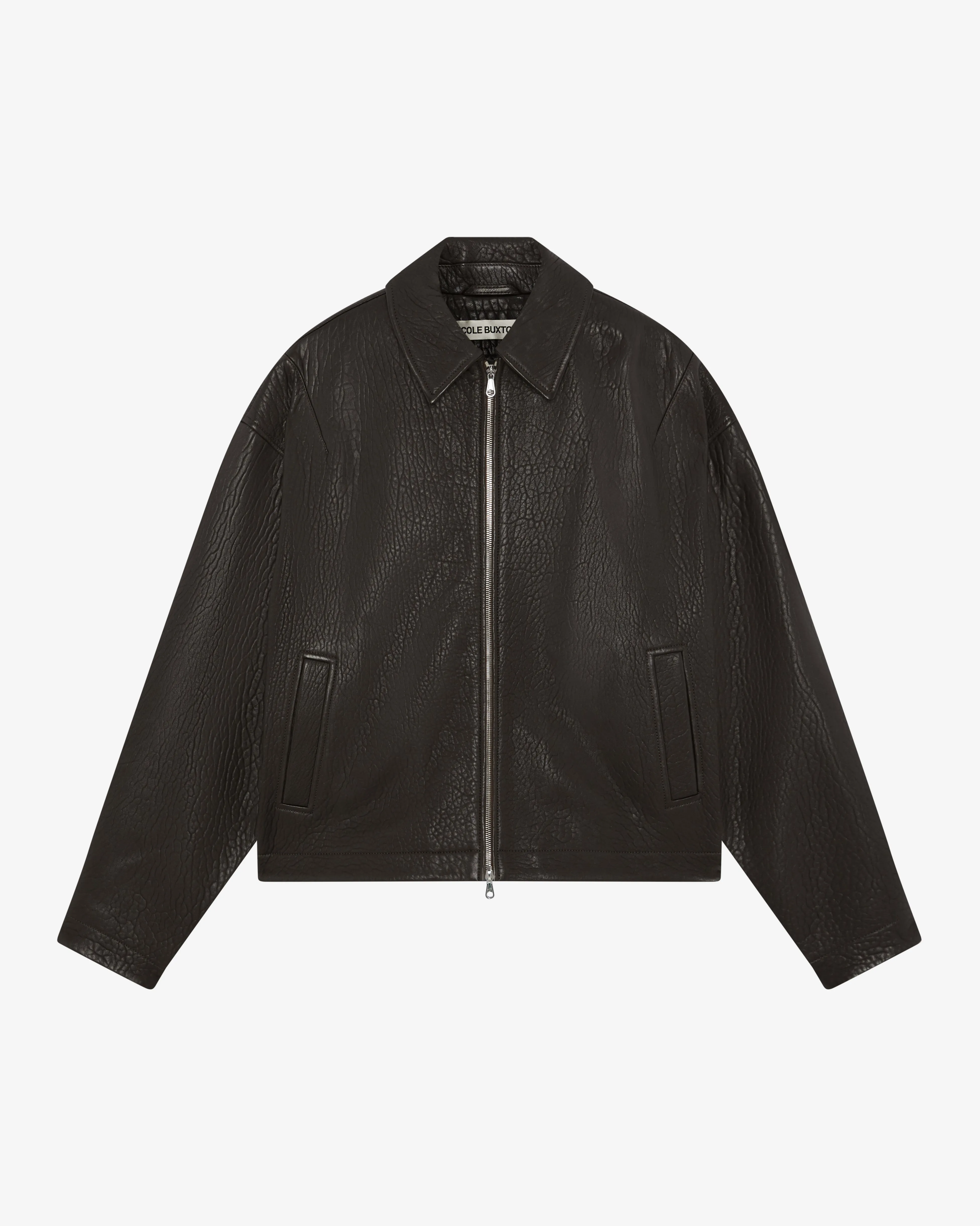 SHRUNKEN LEATHER JACKET sold by Cole Buxton