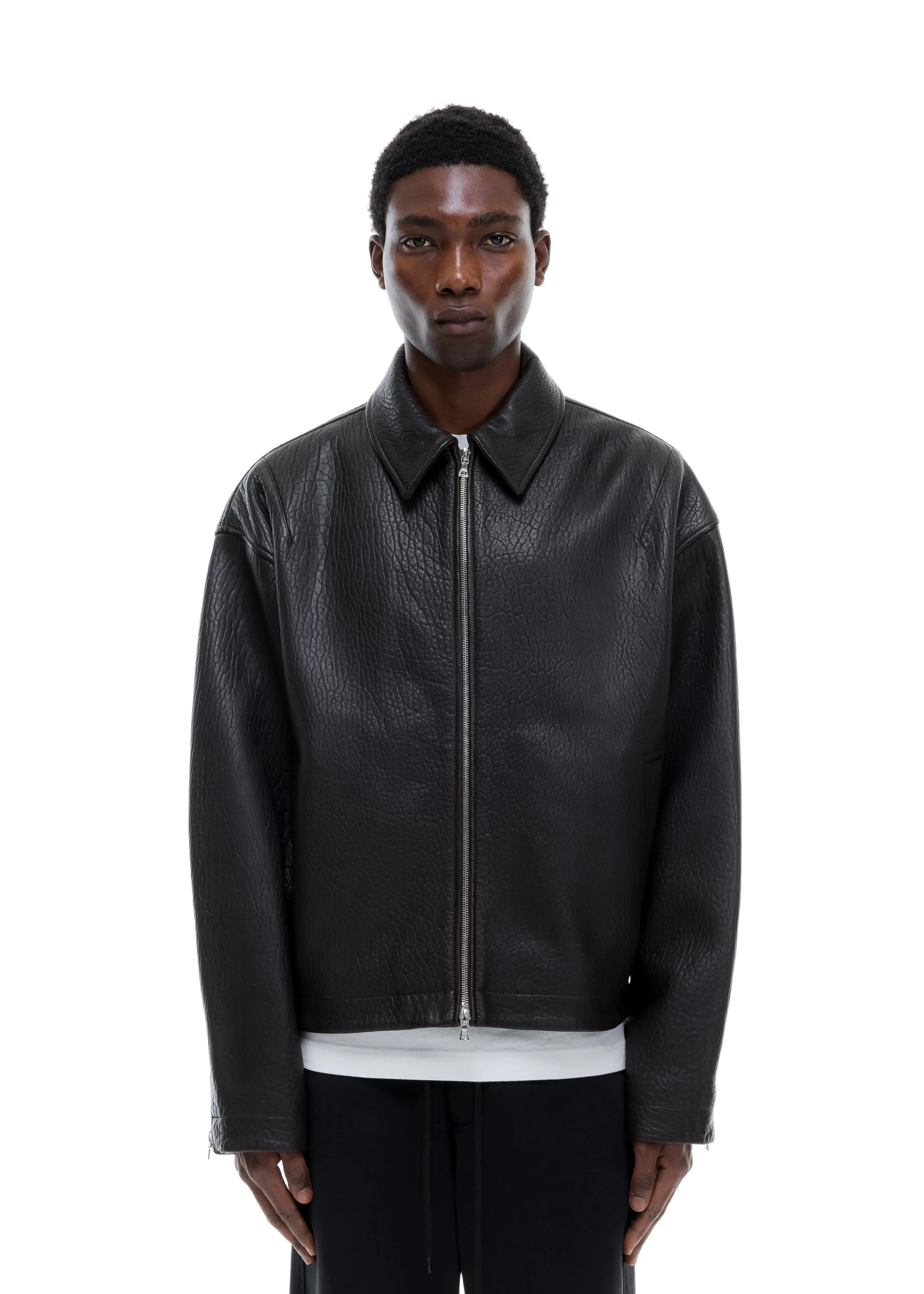 SHRUNKEN LEATHER JACKET sold by Cole Buxton product image thumbnail 5