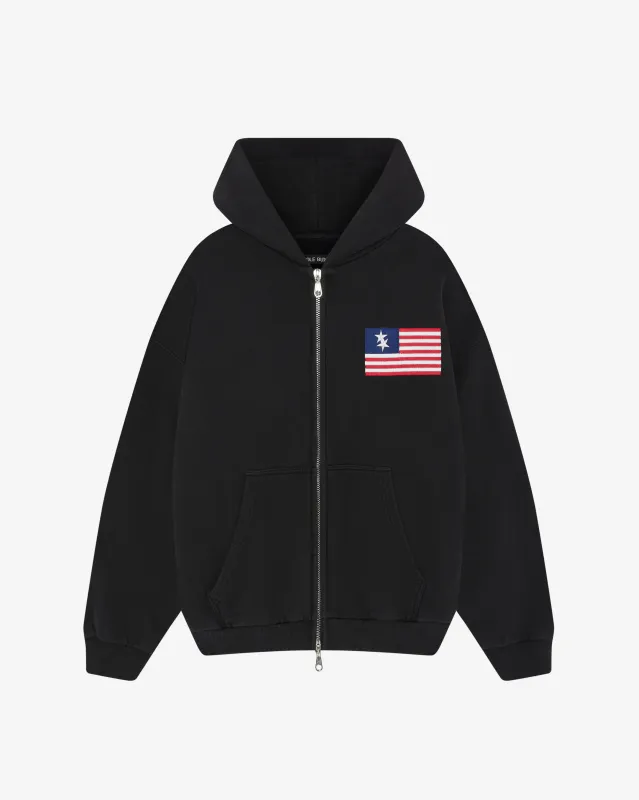 TWO STAR FLAG ZIPPED HOODIE sold by Cole Buxton
