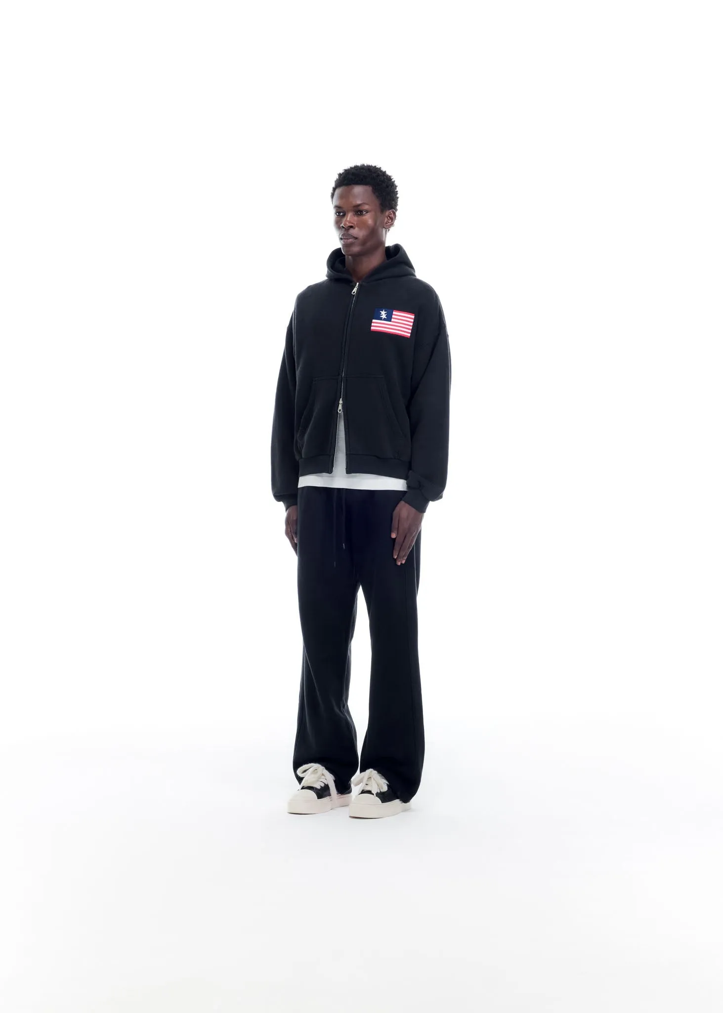 TWO STAR FLAG ZIPPED HOODIE sold by Cole Buxton product image thumbnail 3