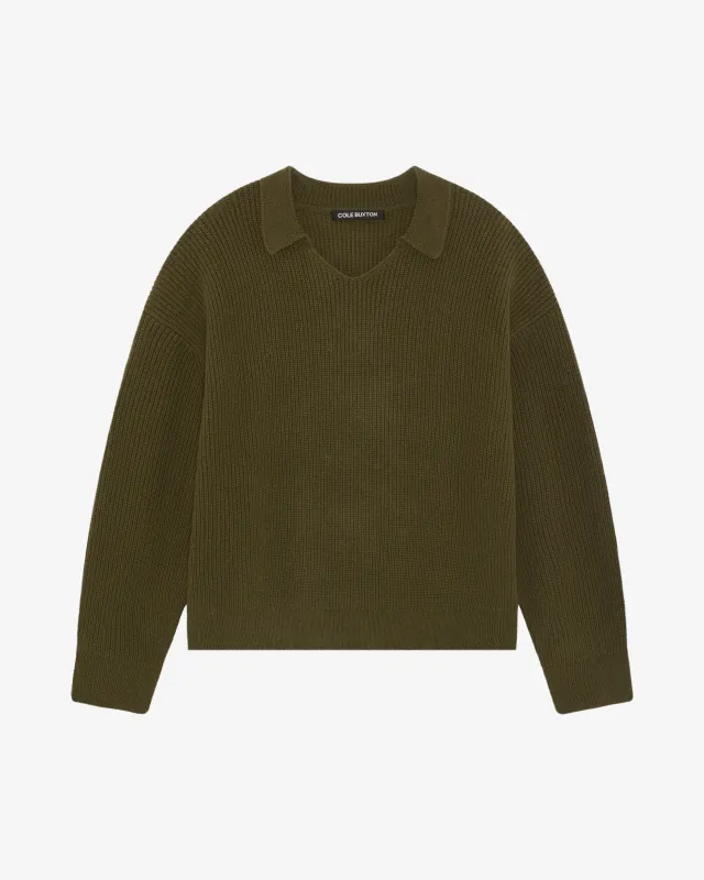 OPEN NECK KNIT POLO sold by Cole Buxton