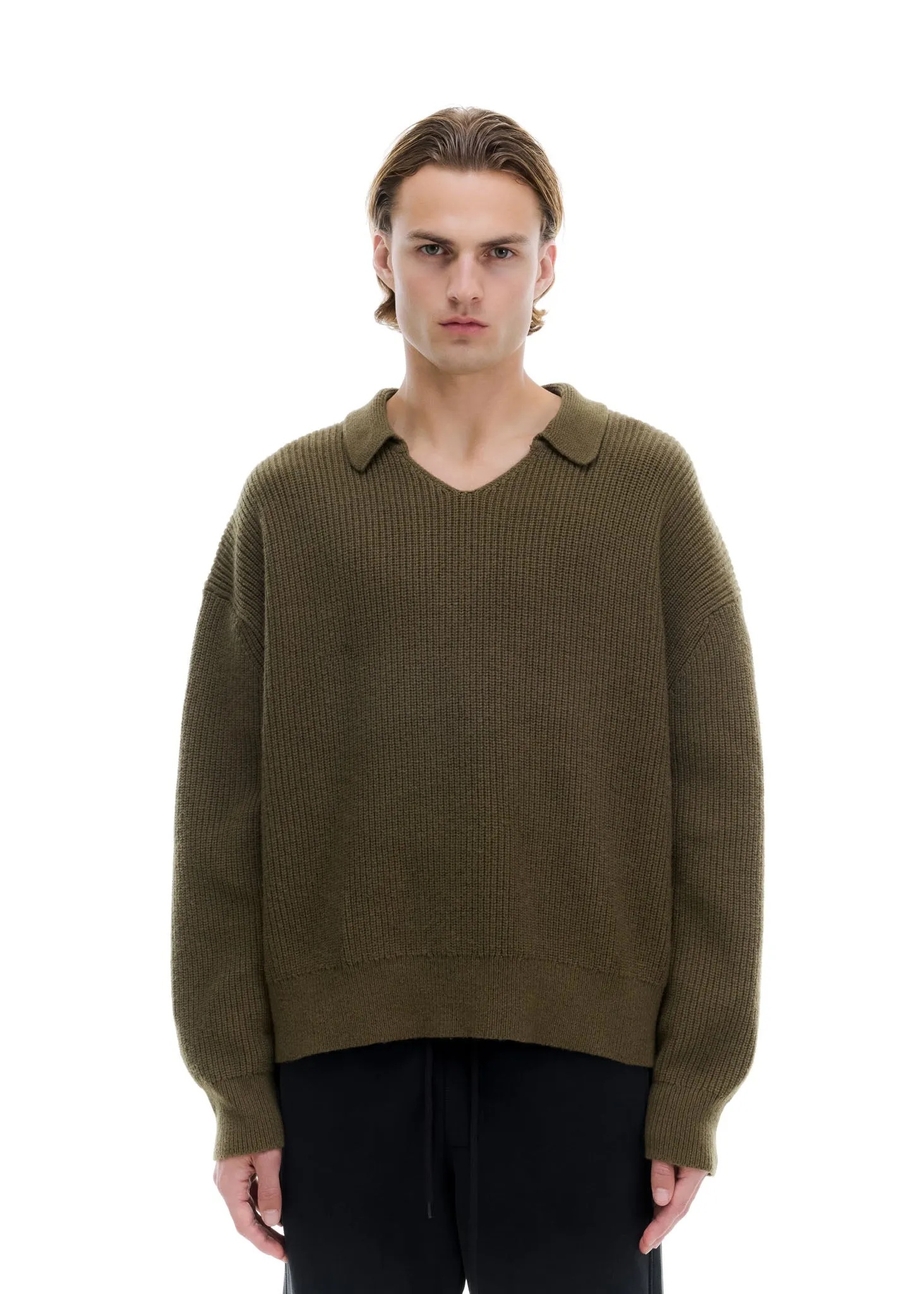 OPEN NECK KNIT POLO sold by Cole Buxton product image thumbnail 5