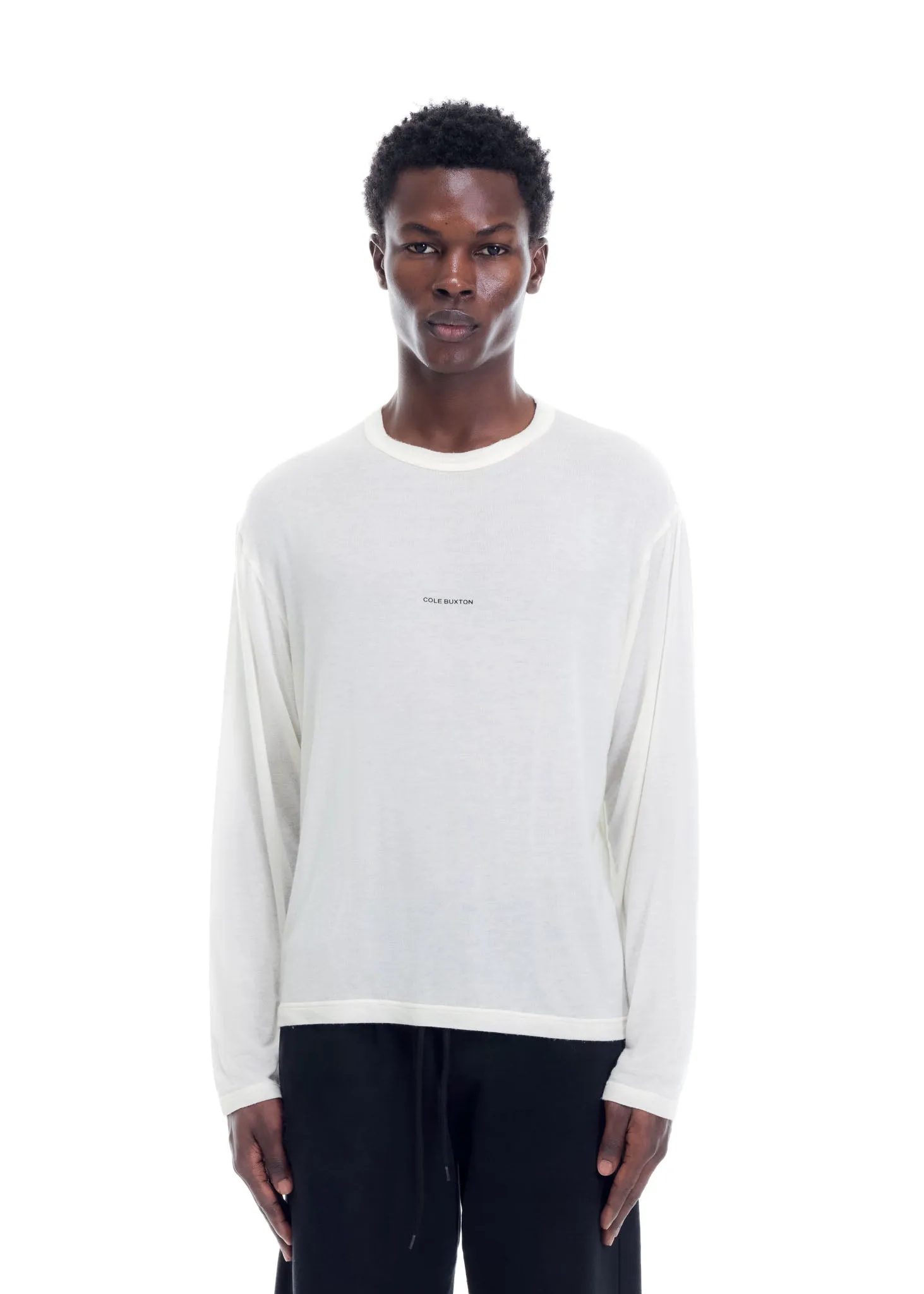 MINI LOGO SHEER LONG SLEEVE T-SHIRT sold by Cole Buxton product image thumbnail 4