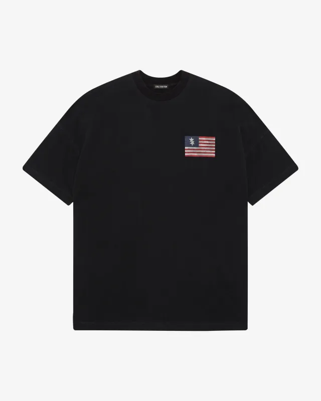 TWO STAR FLAG T-SHIRT made by Cole Buxton