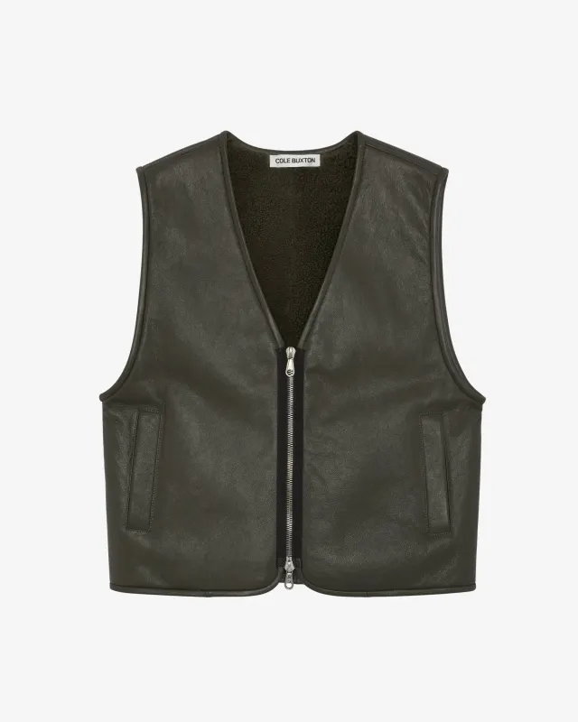 SHEARLING LEATHER VEST sold by Cole Buxton