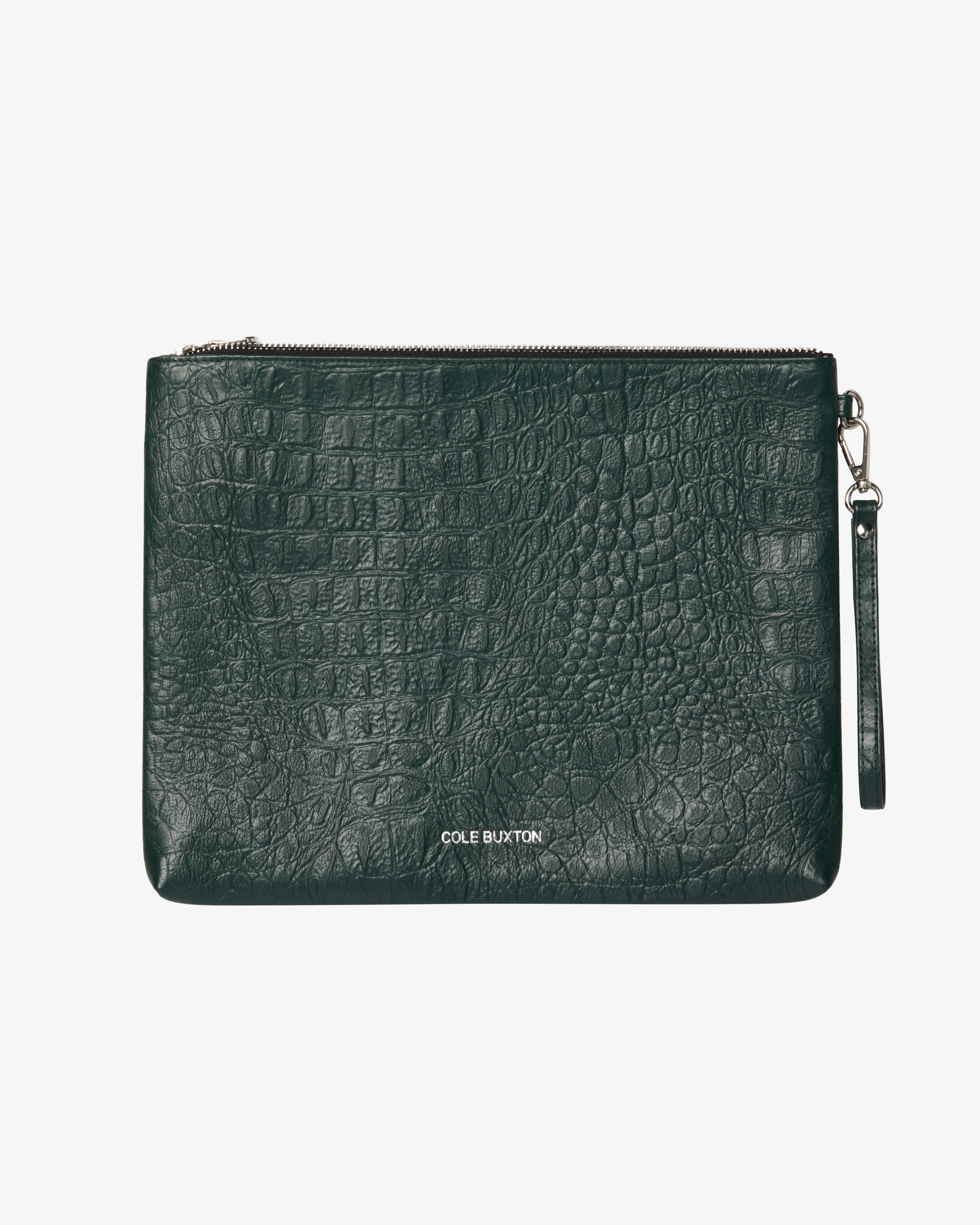 CROC EMBOSSED LEATHER POUCH sold by Cole Buxton