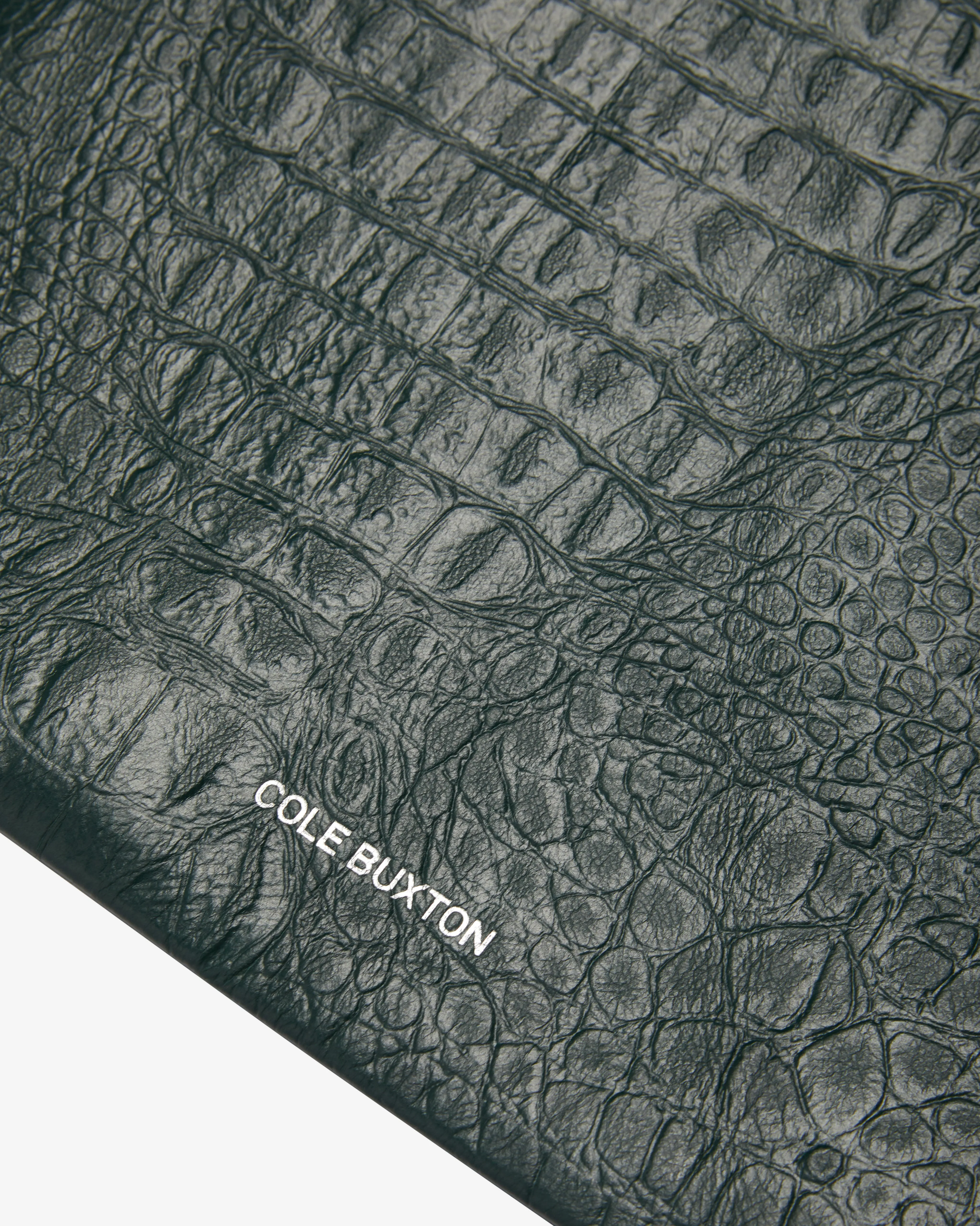CROC EMBOSSED LEATHER POUCH sold by Cole Buxton product image thumbnail 2