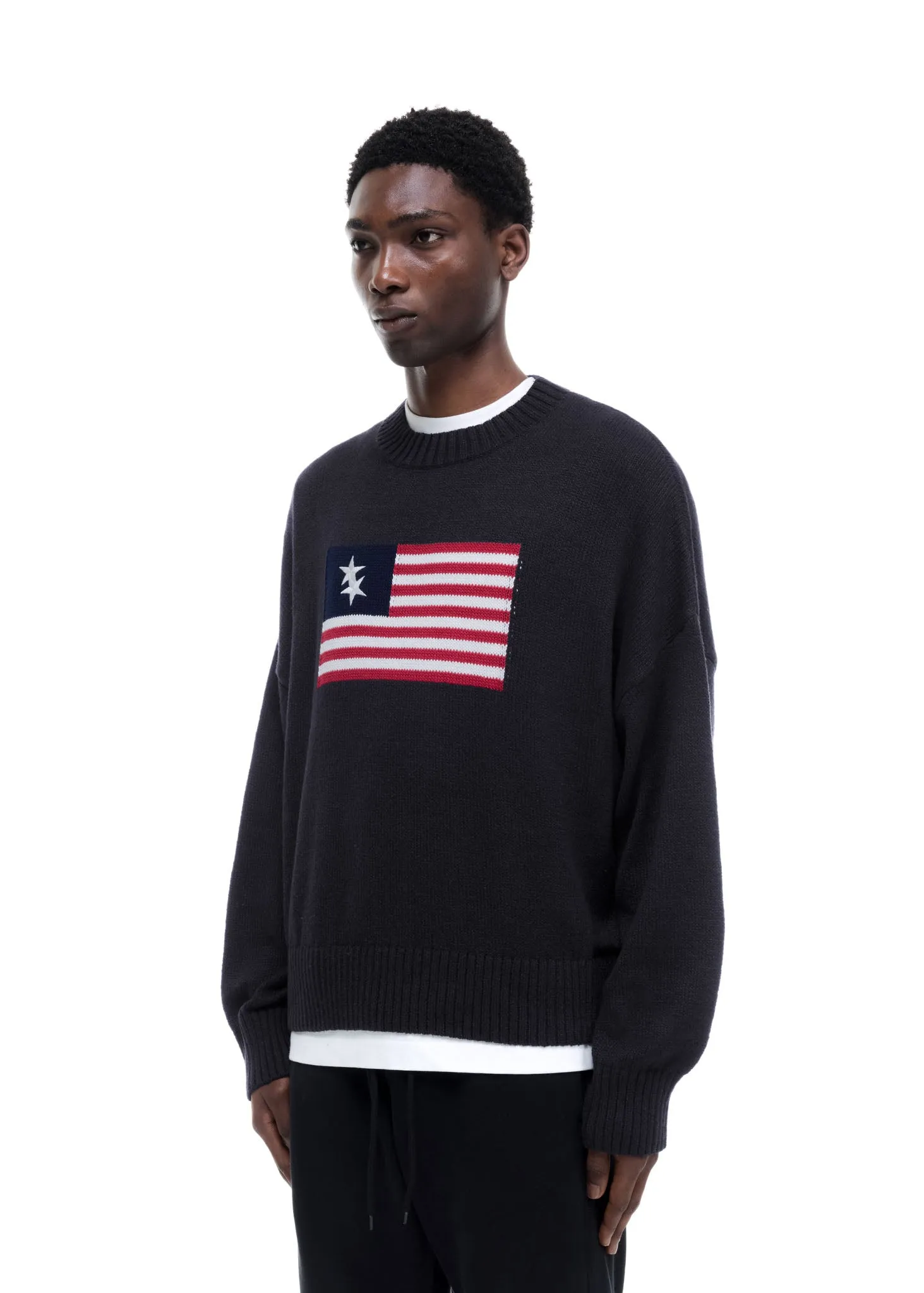 TWO STAR FLAG KNIT SWEATER sold by Cole Buxton product image thumbnail 5