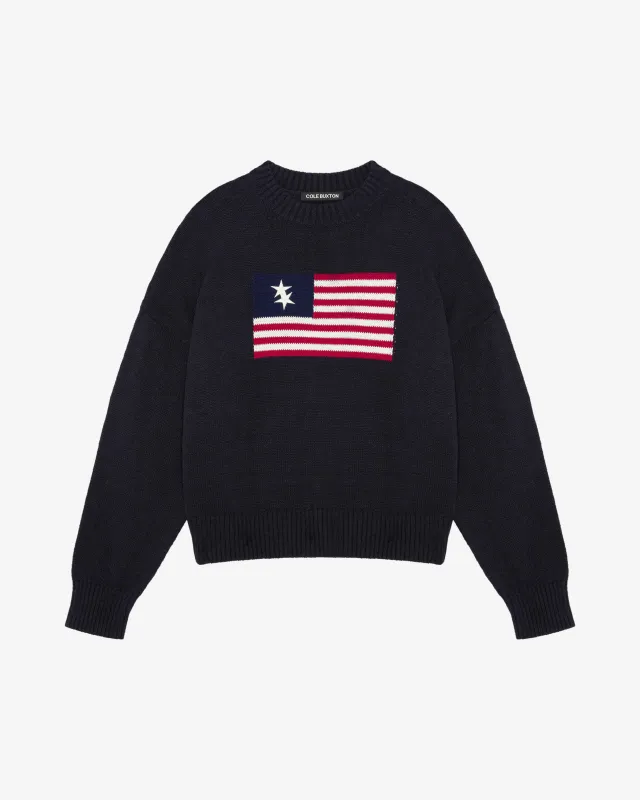 TWO STAR FLAG KNIT SWEATER made by Cole Buxton