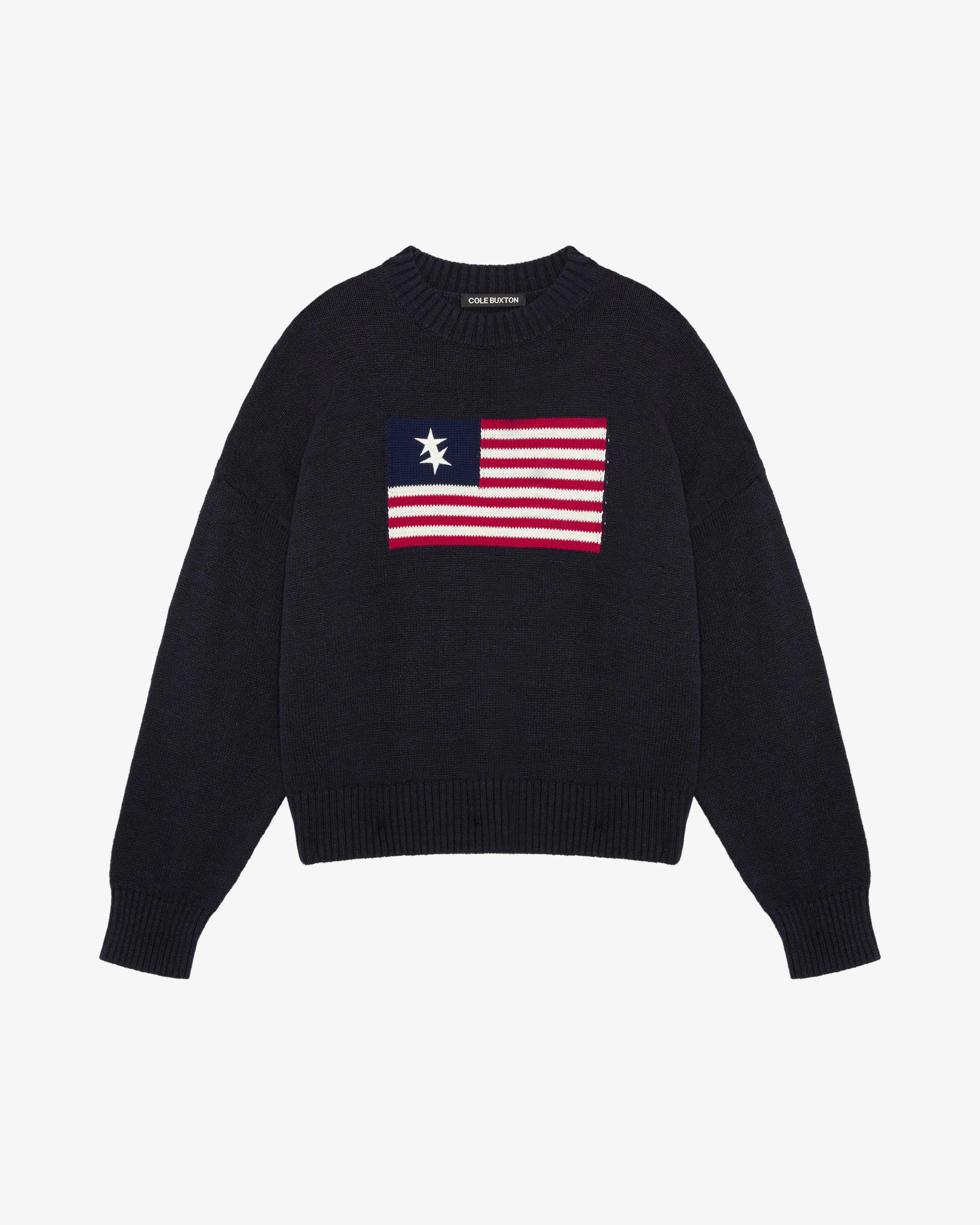 TWO STAR FLAG KNIT SWEATER sold by Cole Buxton