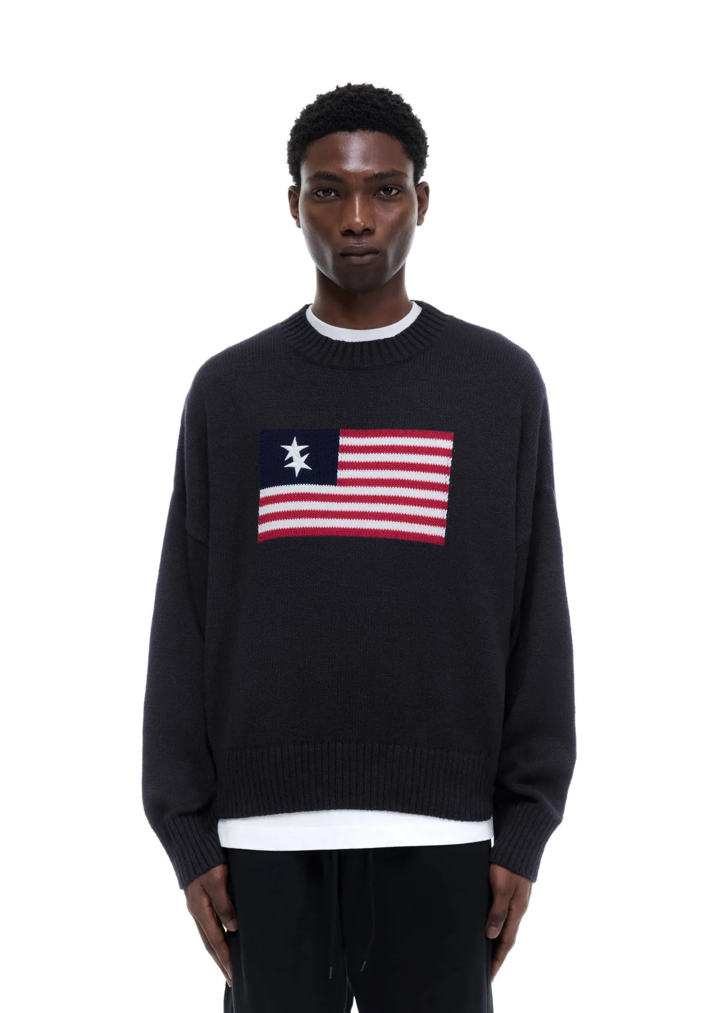 TWO STAR FLAG KNIT SWEATER sold by Cole Buxton product image thumbnail 4