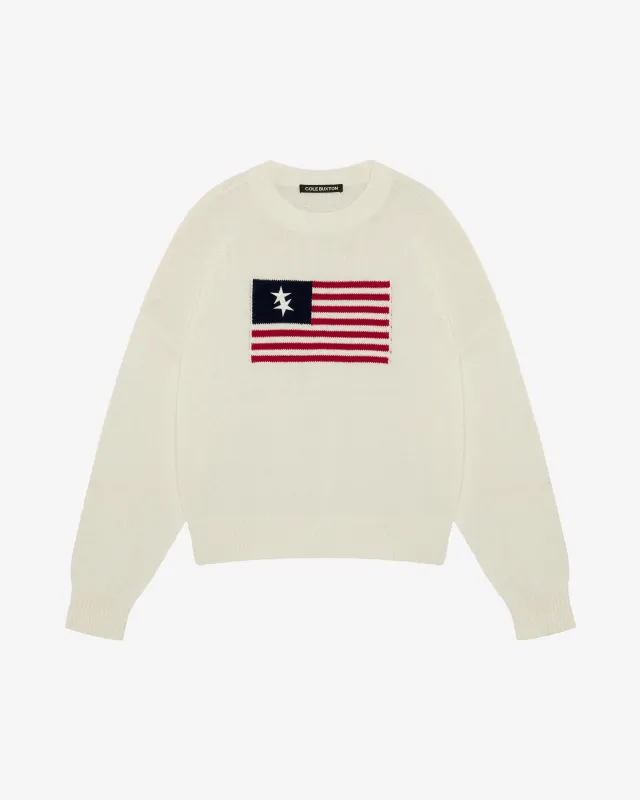 TWO STAR FLAG KNIT SWEATER made by Cole Buxton