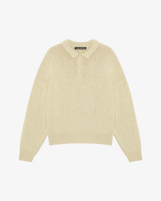 BEACH KNIT POLO SWEATER made by Cole Buxton