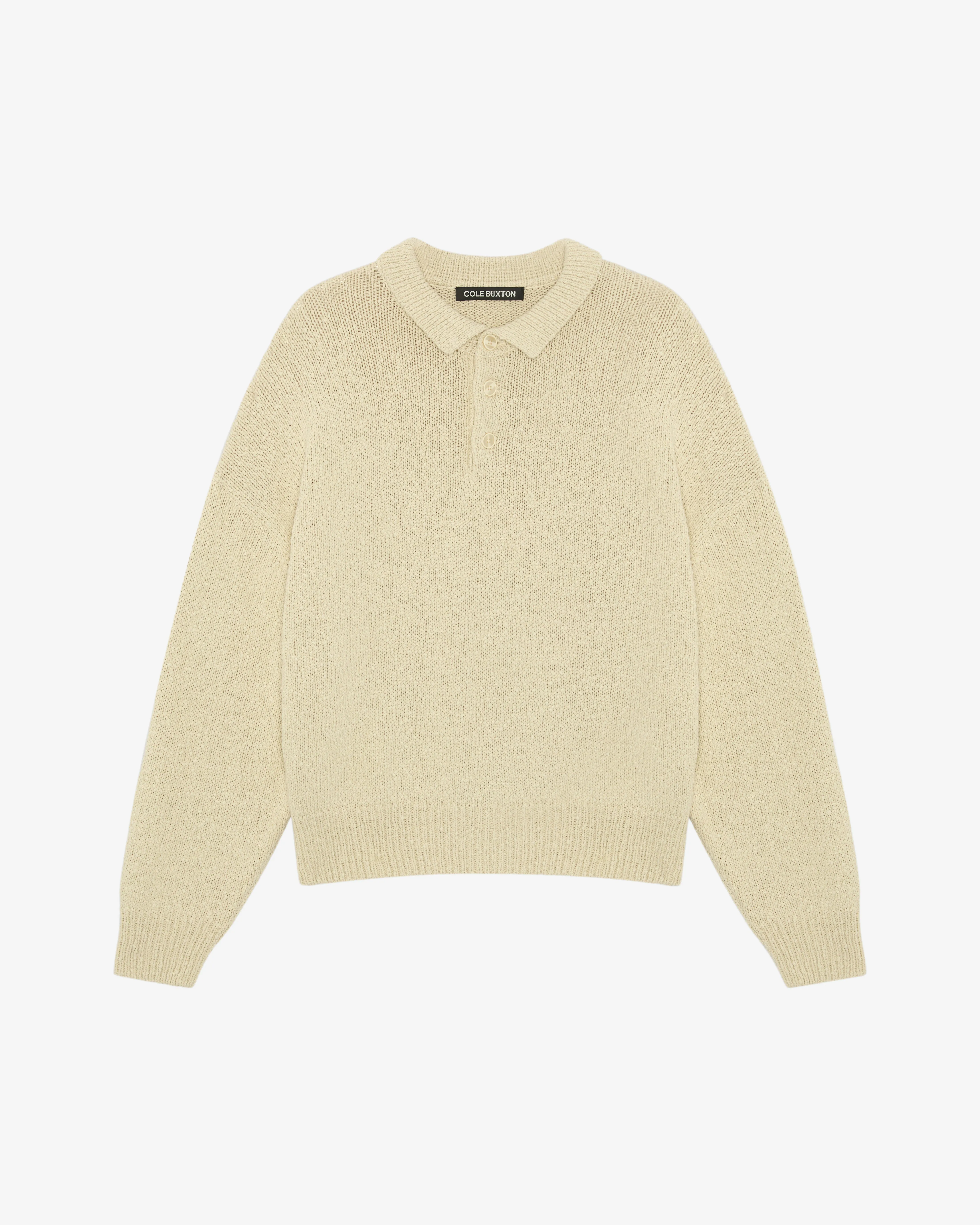 BEACH KNIT POLO SWEATER sold by Cole Buxton