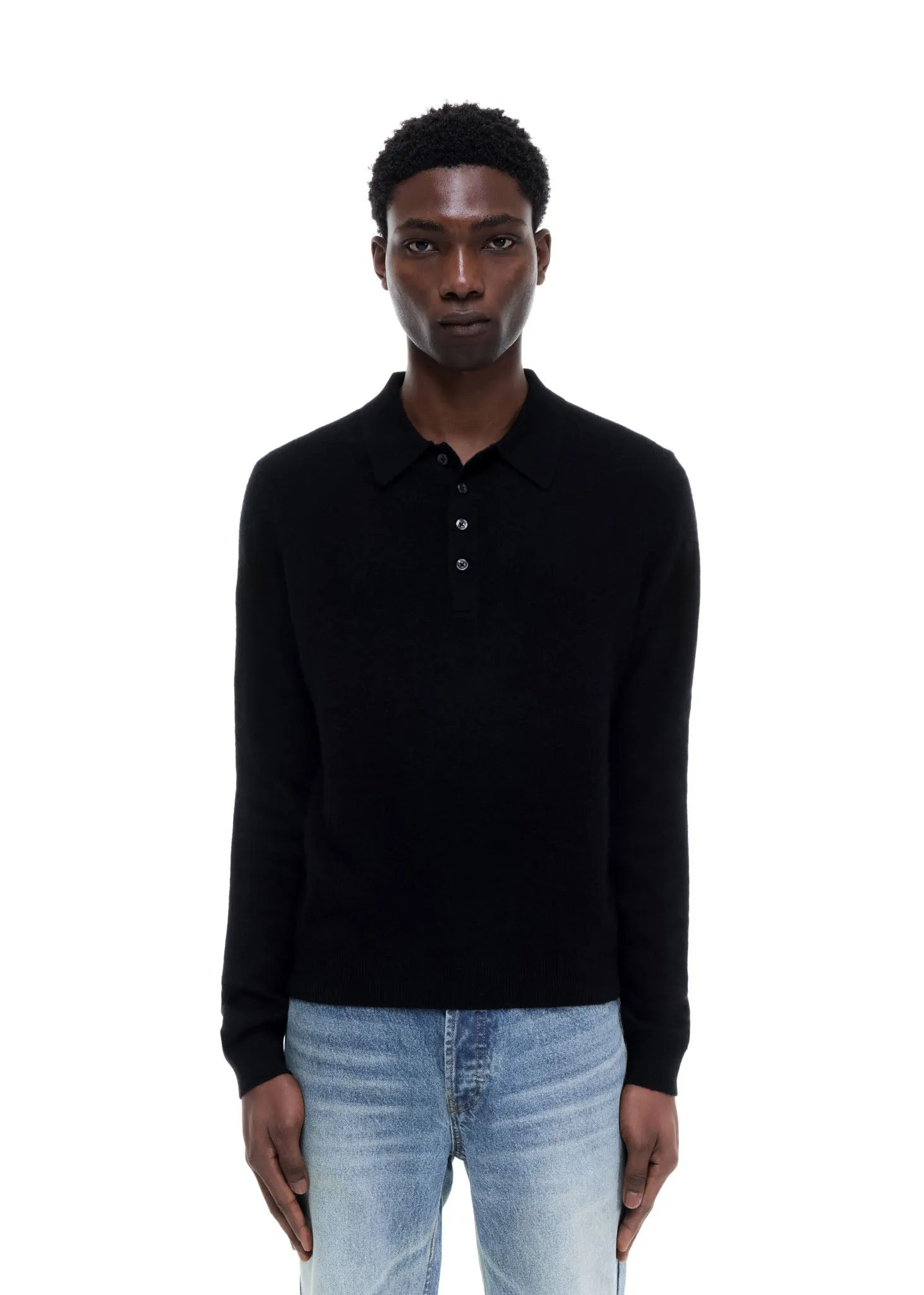 CASHMERE KNIT POLO SWEATER sold by Cole Buxton product image thumbnail 4