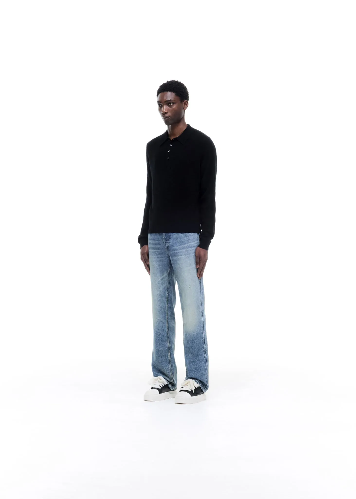 CASHMERE KNIT POLO SWEATER sold by Cole Buxton product image thumbnail 3