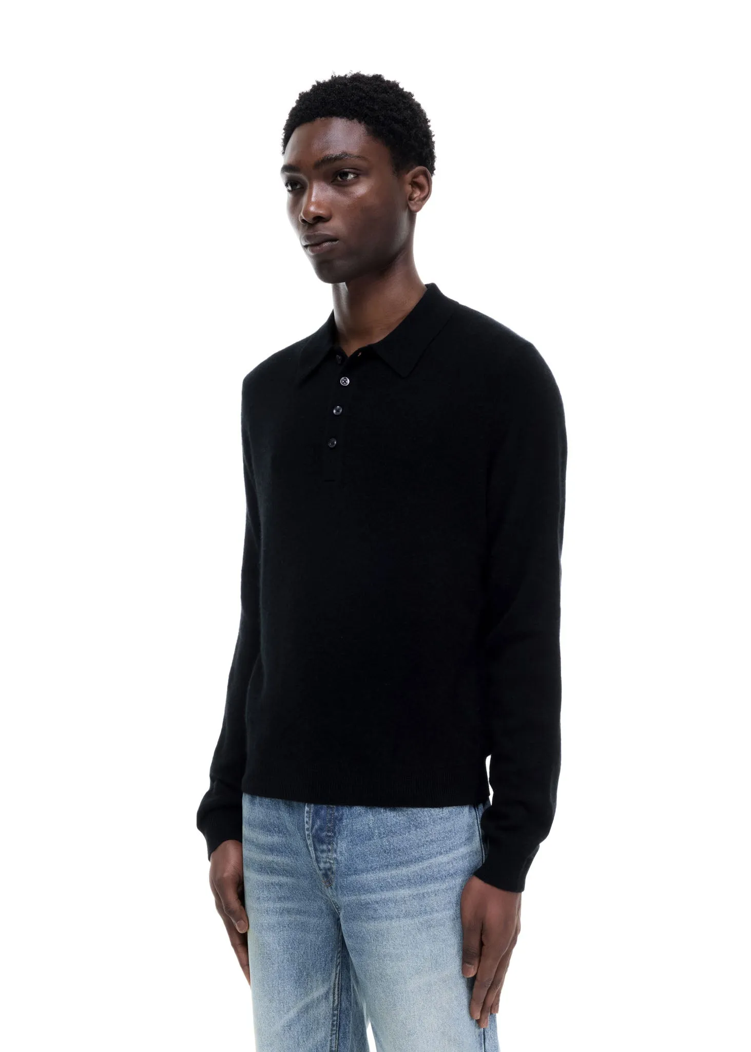 CASHMERE KNIT POLO SWEATER sold by Cole Buxton product image thumbnail 5
