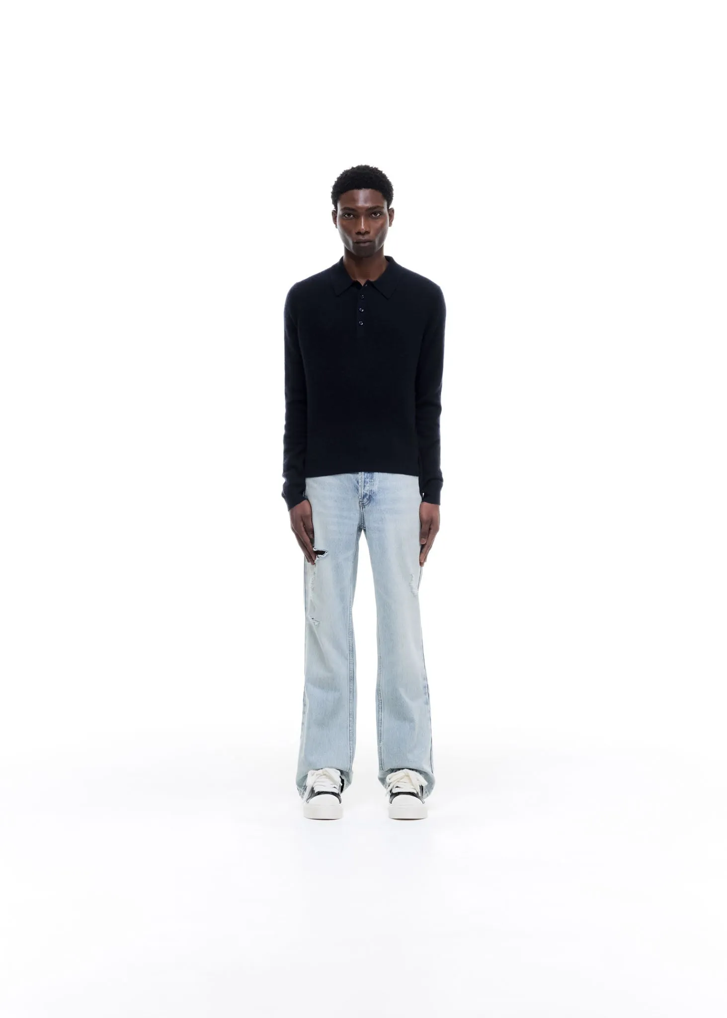 CASHMERE KNIT POLO SWEATER sold by Cole Buxton product image thumbnail 2