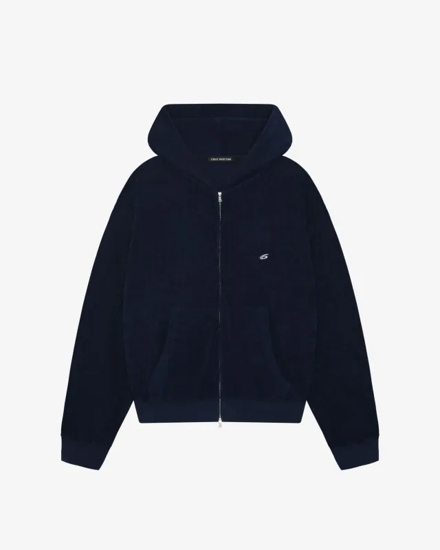 TOWELLING ZIPPED HOODIE made by Cole Buxton