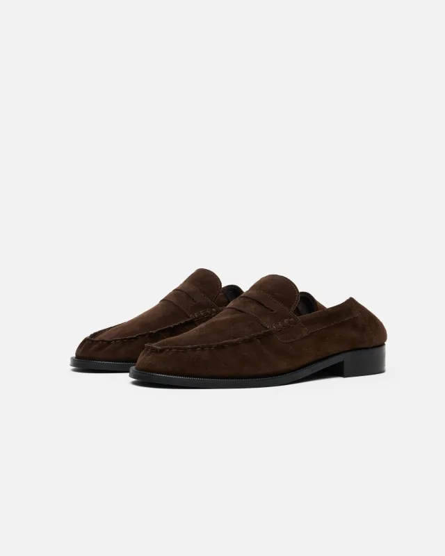 CB BROWN SUEDE FOLDABLE RUCHED LOAFER made by Cole Buxton
