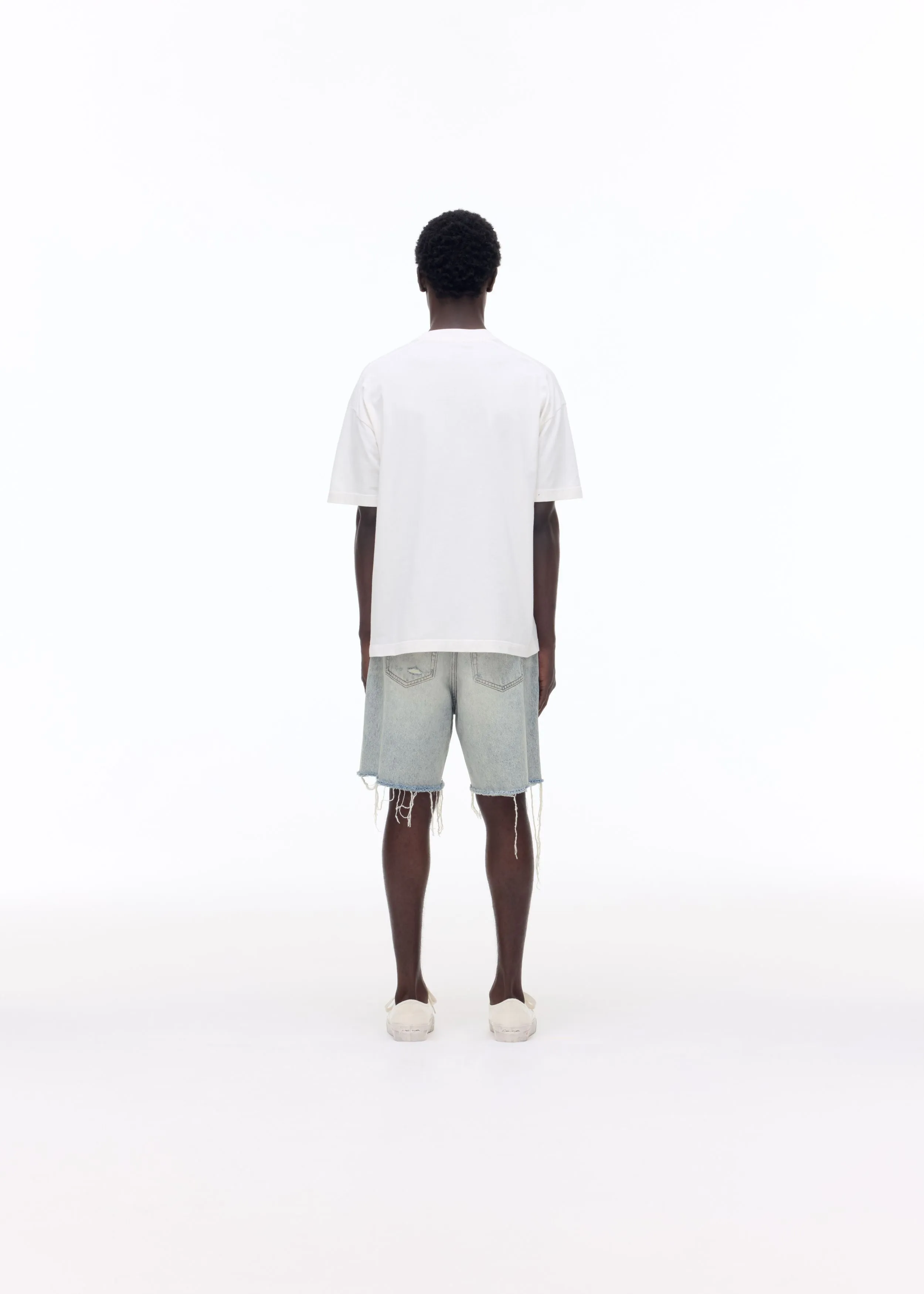 DISTRESSED CUT DENIM SHORT sold by Cole Buxton product image thumbnail 4