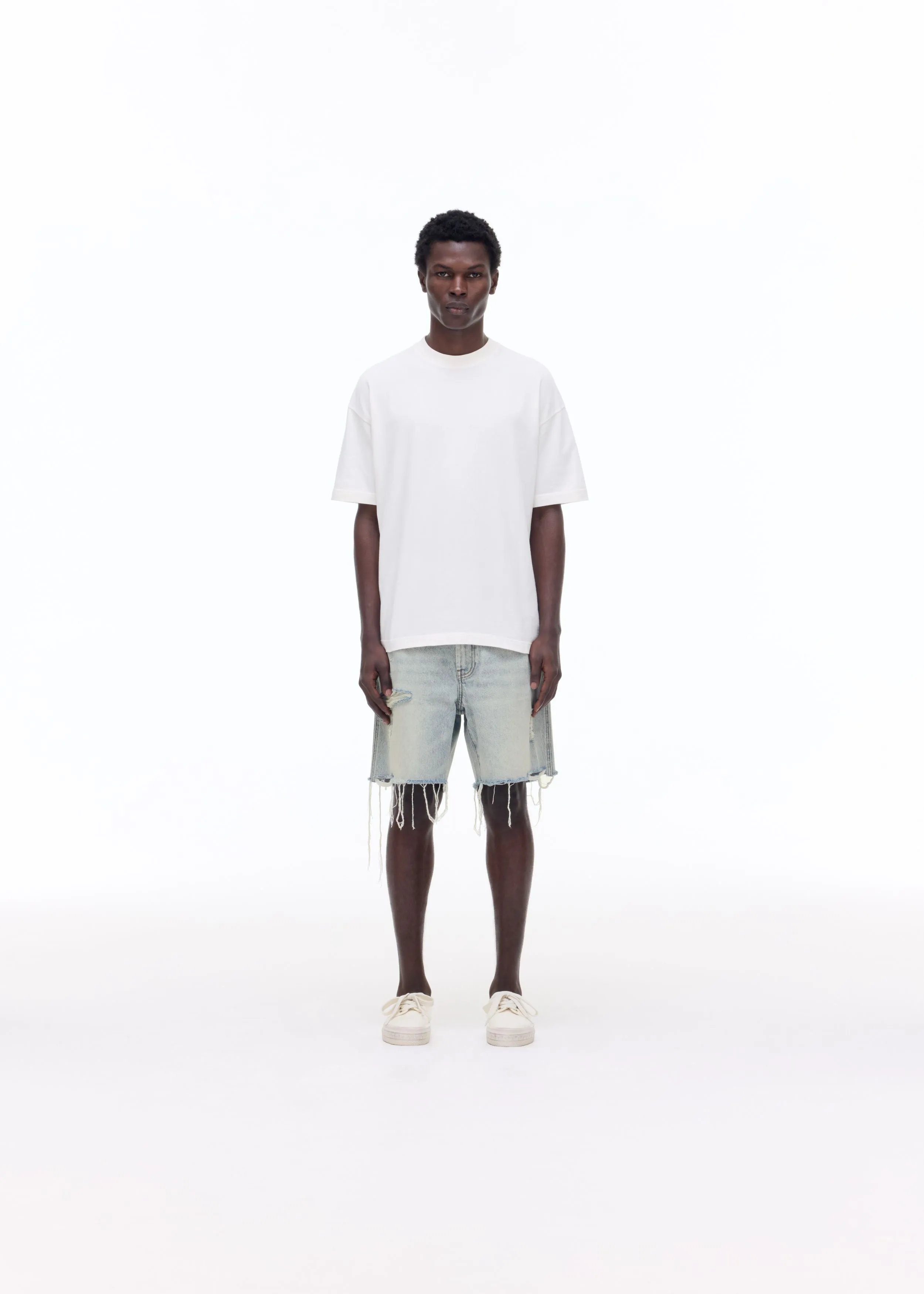 DISTRESSED CUT DENIM SHORT sold by Cole Buxton product image thumbnail 2