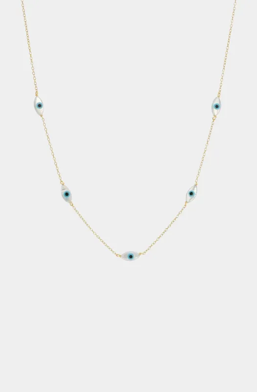 Mini Evil Eye Necklace sold by Hemline